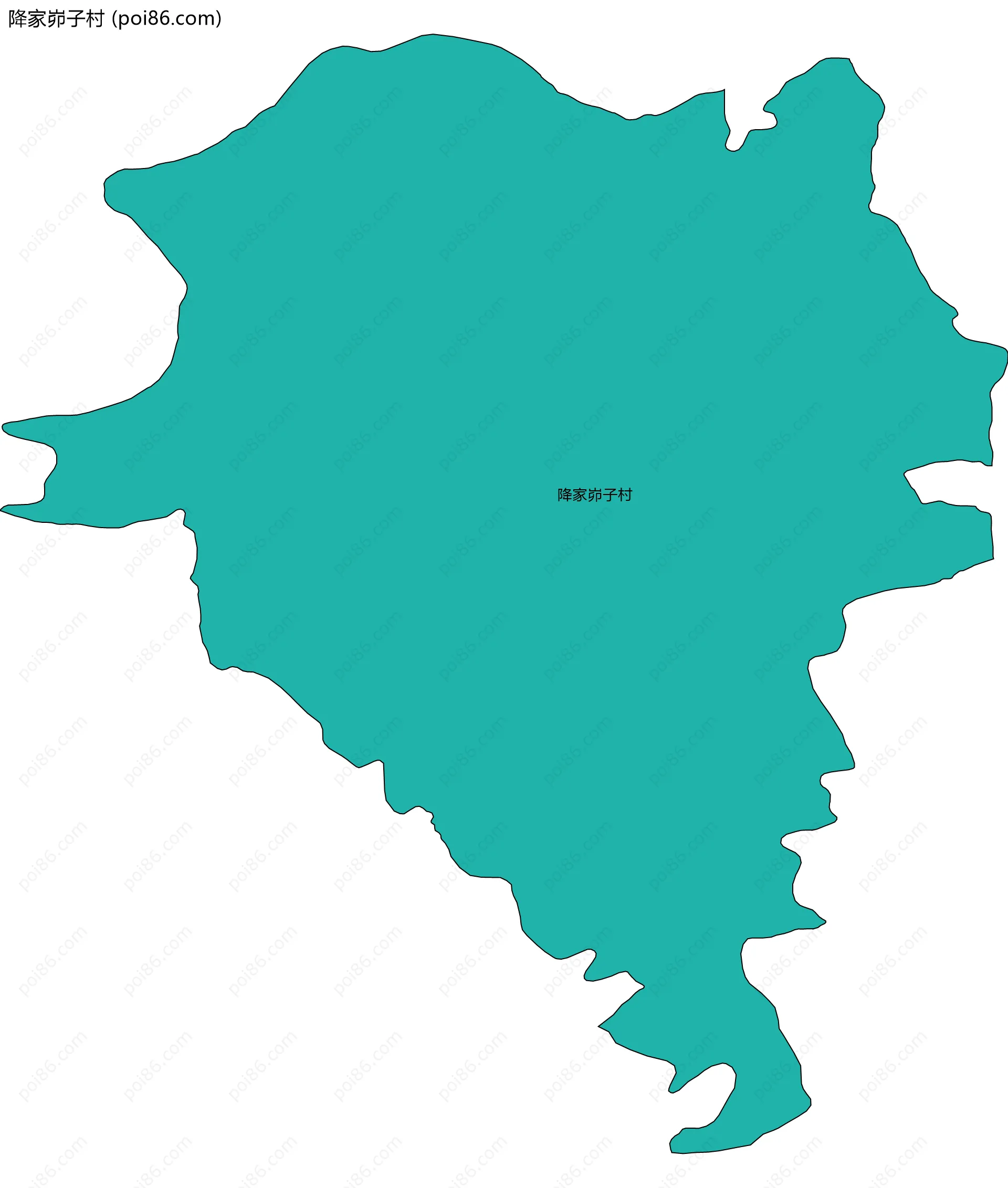 降家峁子村边界地图