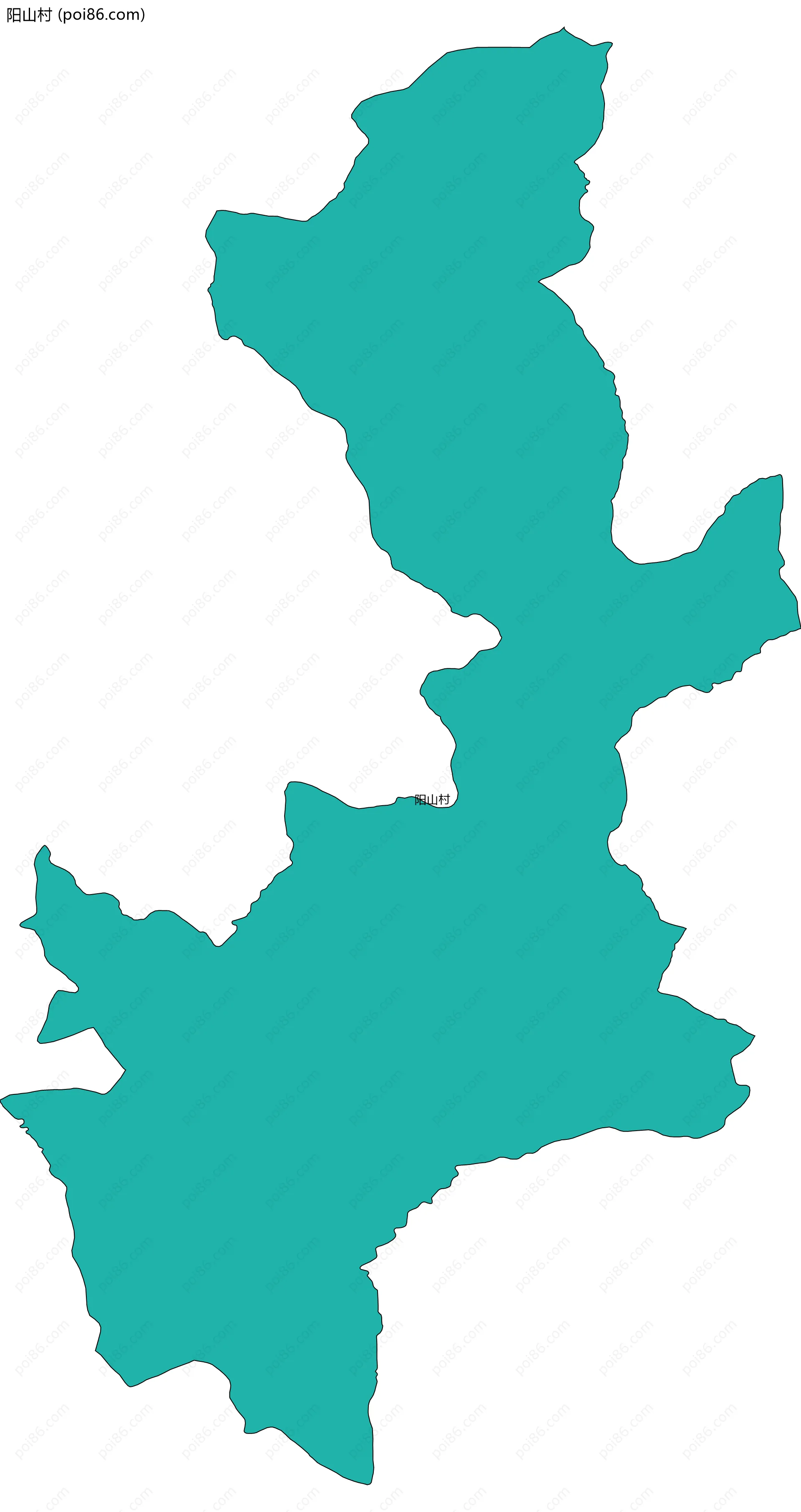 阳山村边界地图