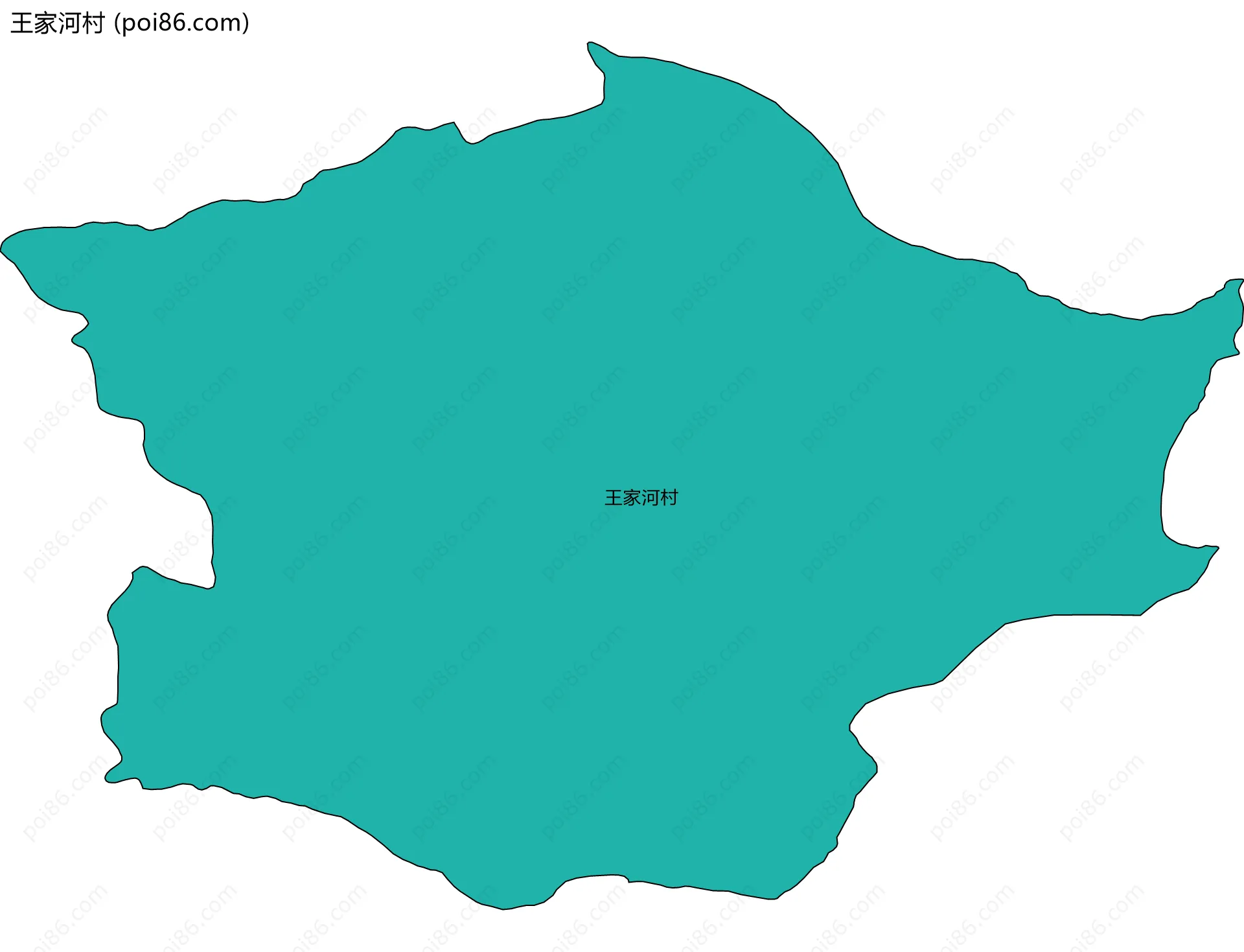 王家河村边界地图
