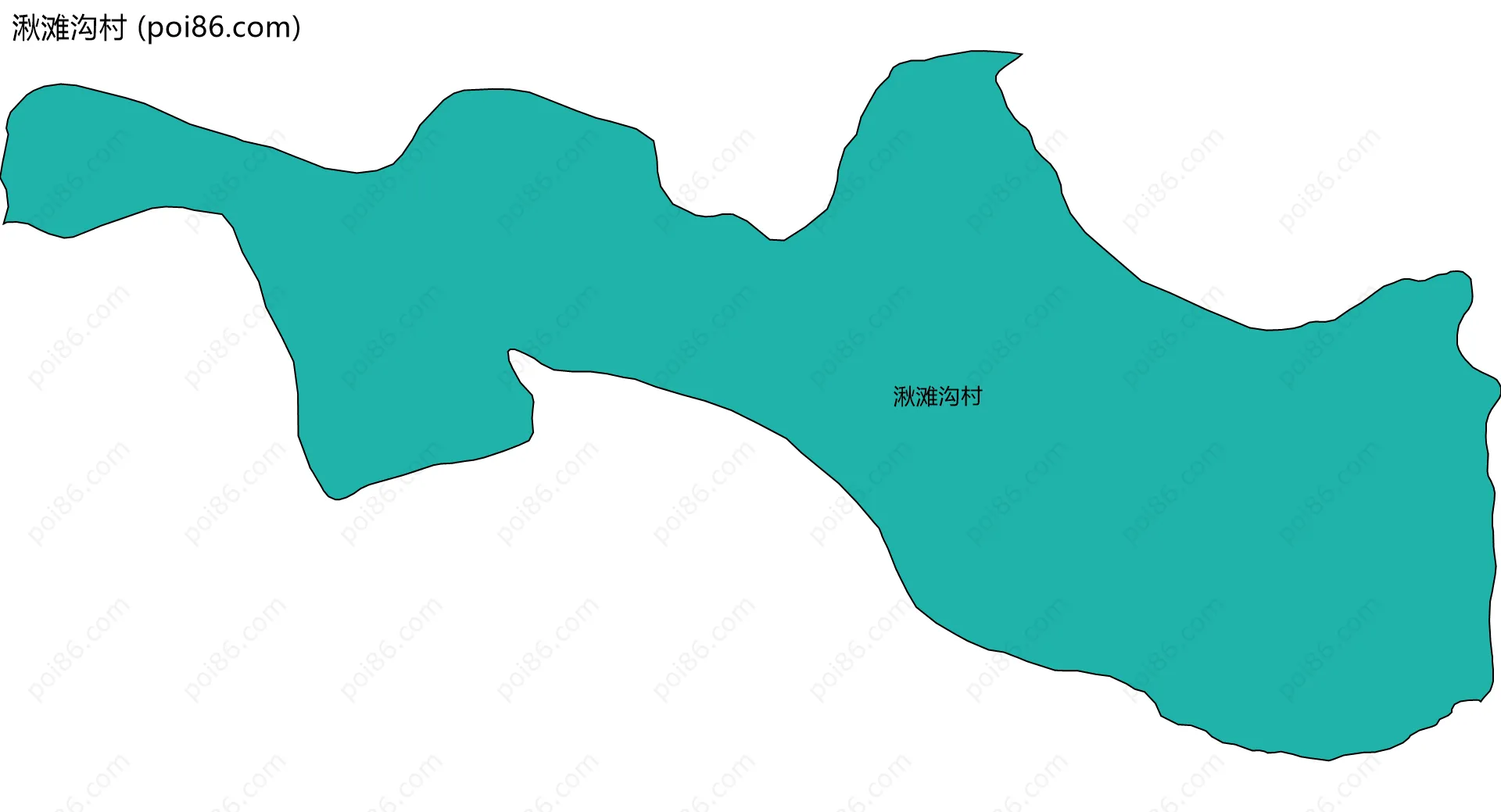 湫滩沟村边界地图