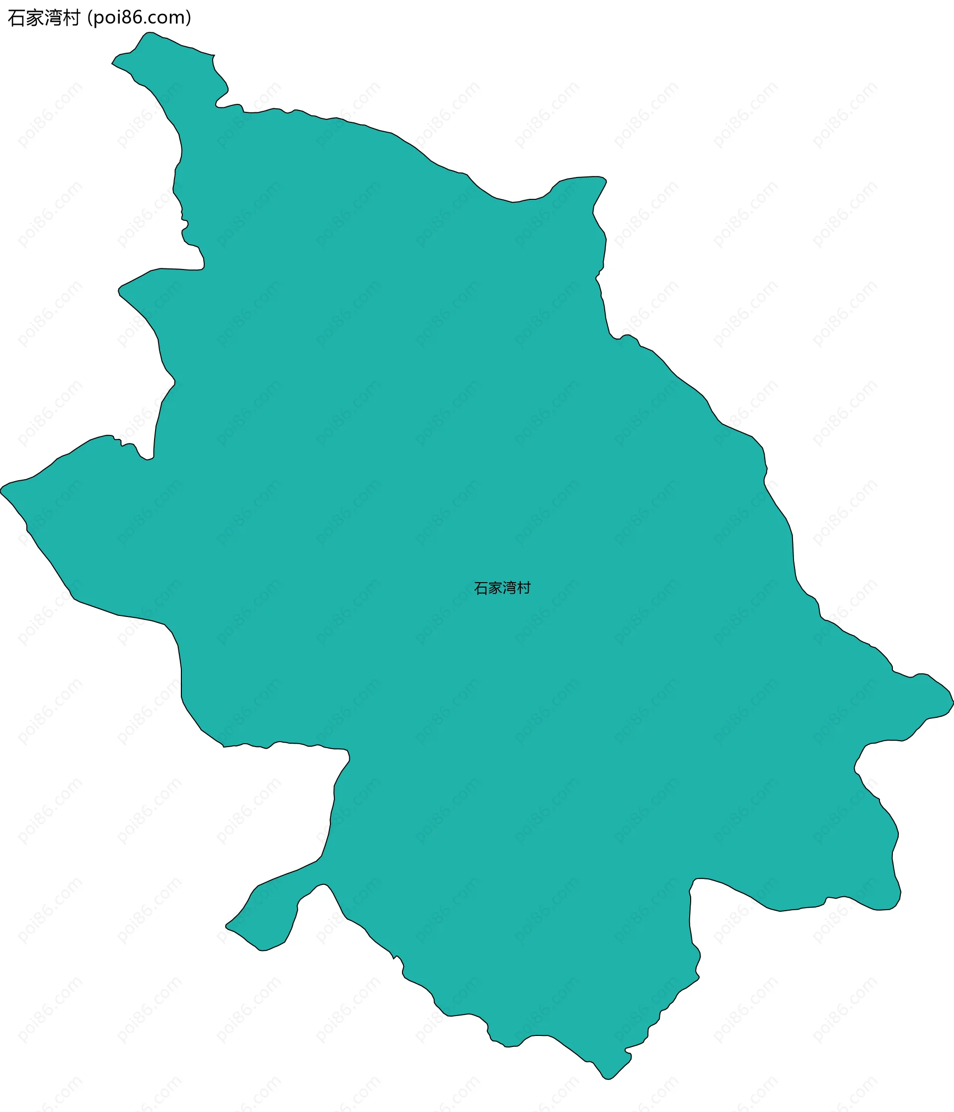 石家湾村边界地图