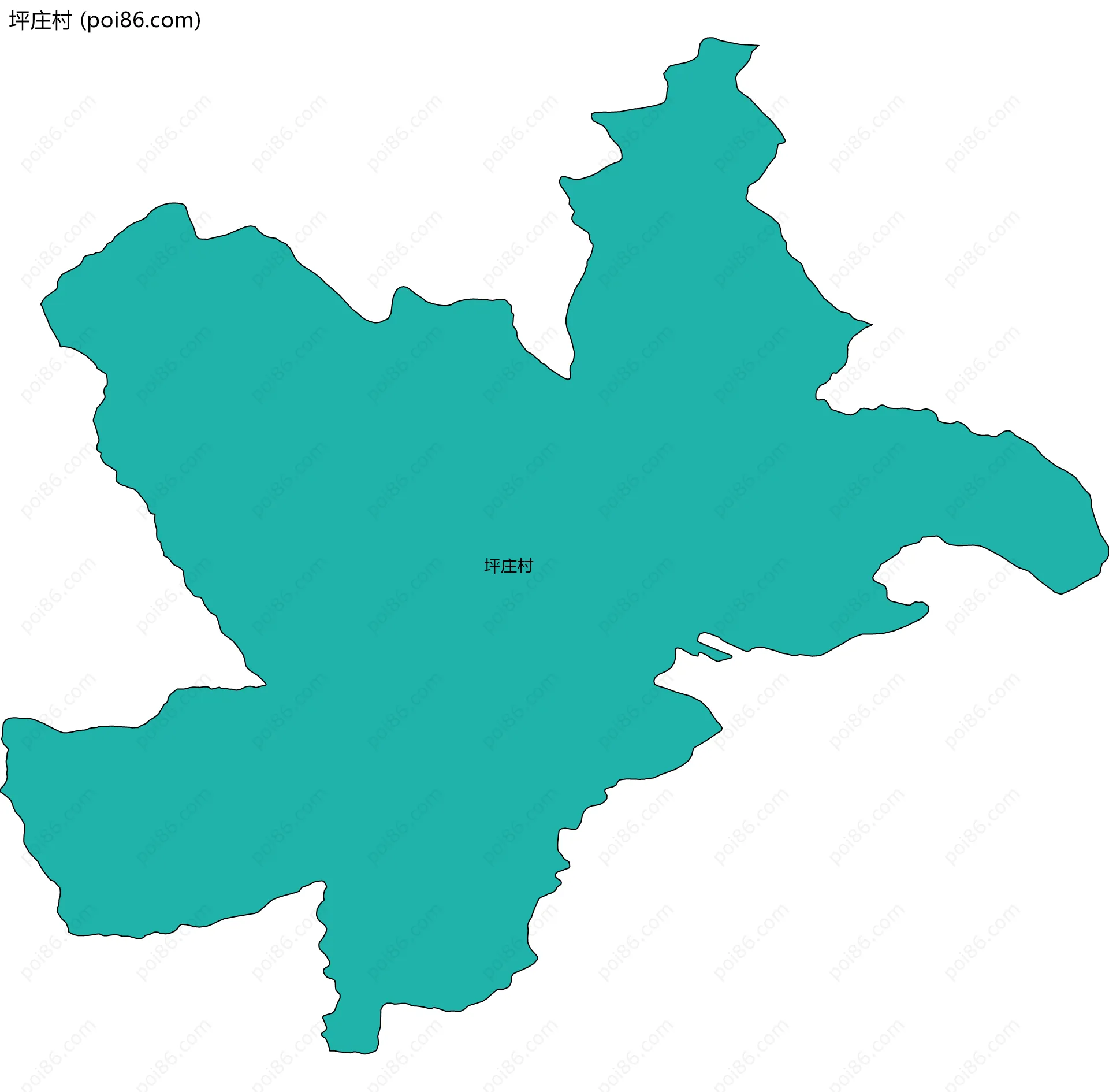 坪庄村边界地图