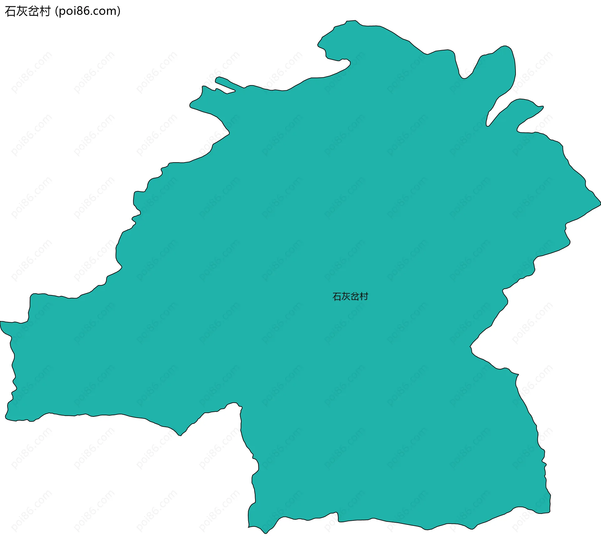 石灰岔村边界地图