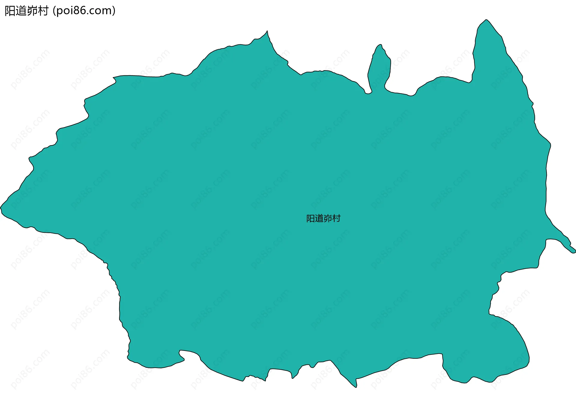 阳道峁村边界地图