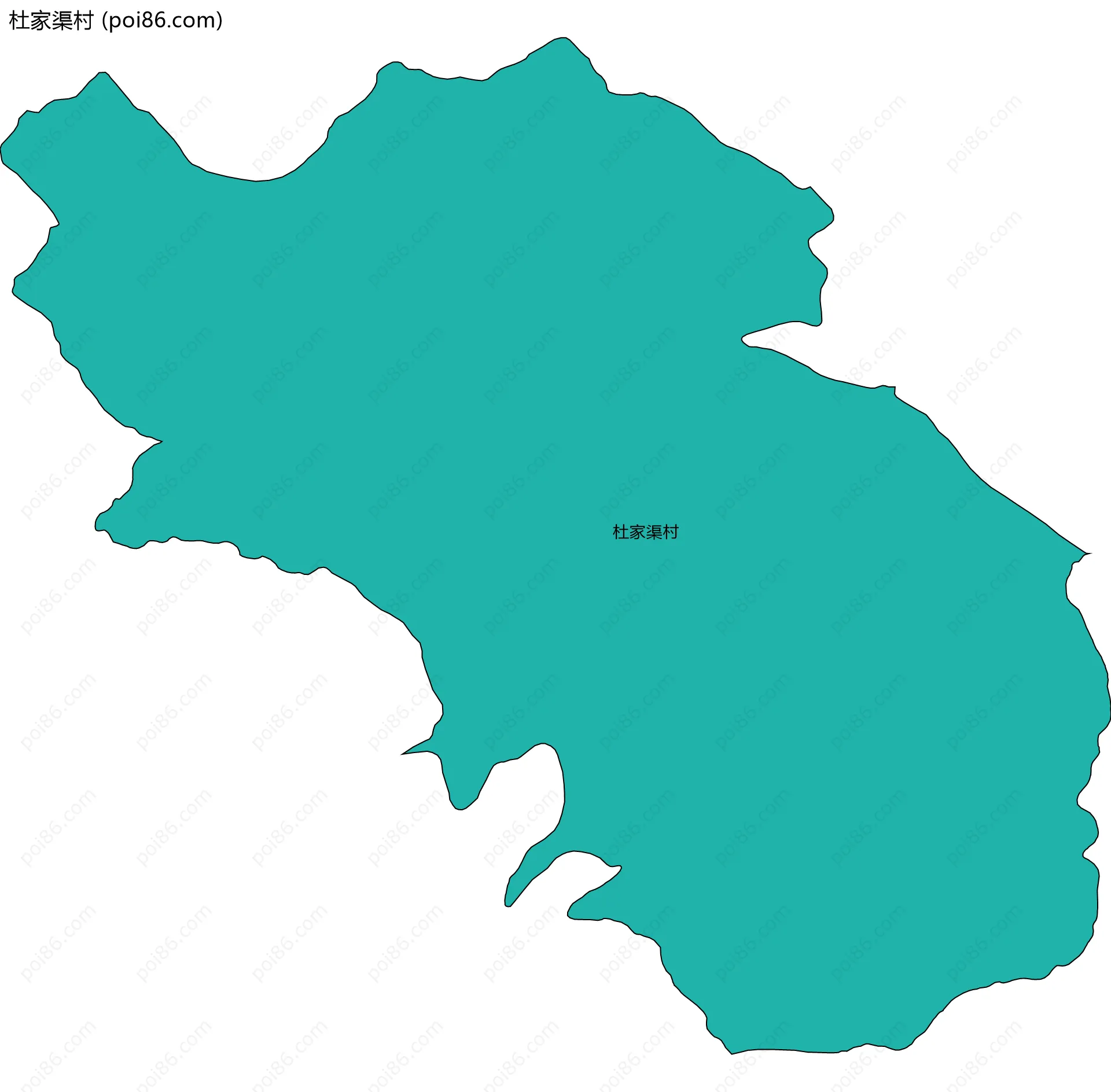 杜家渠村边界地图