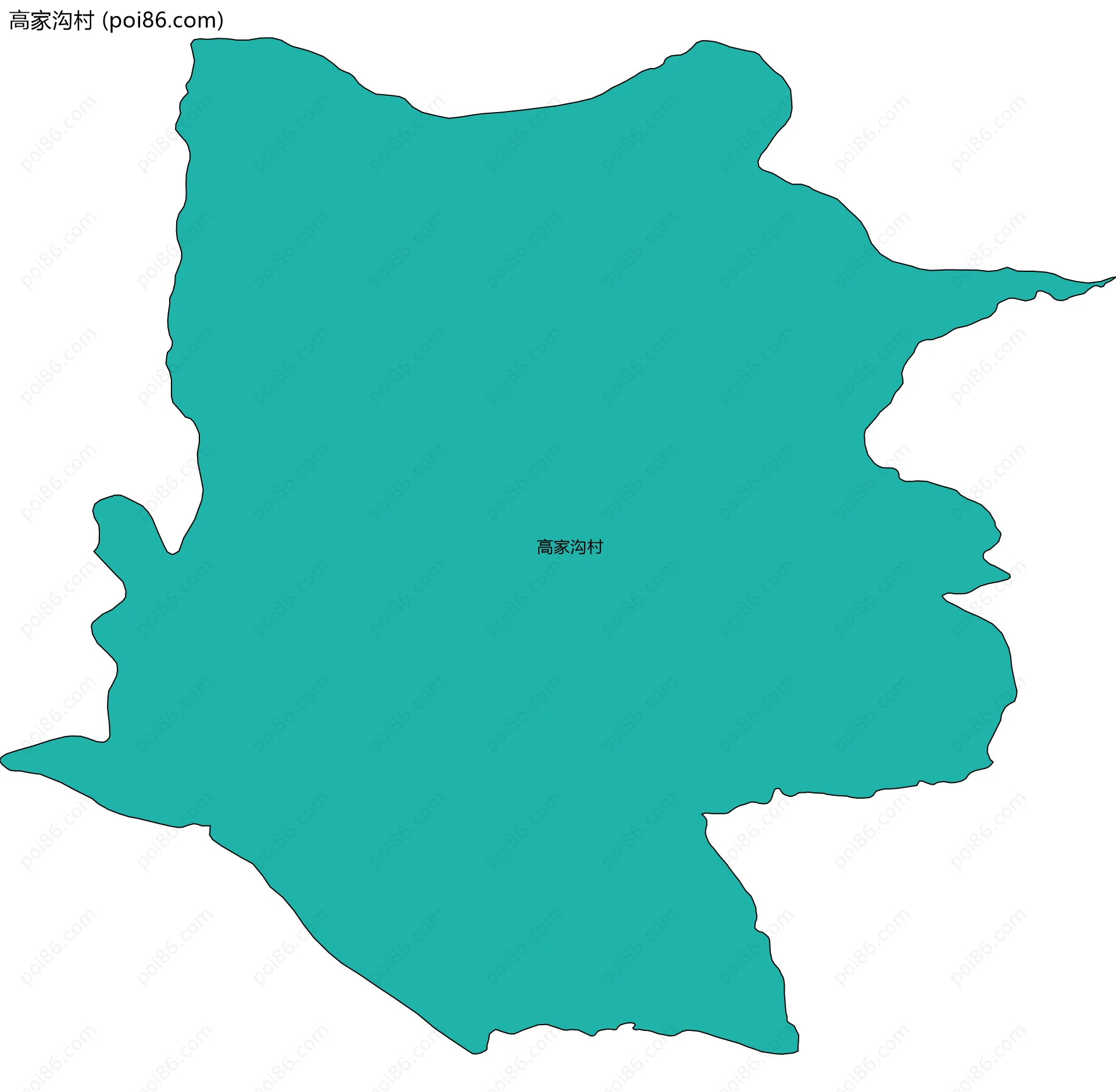 高家沟村边界地图