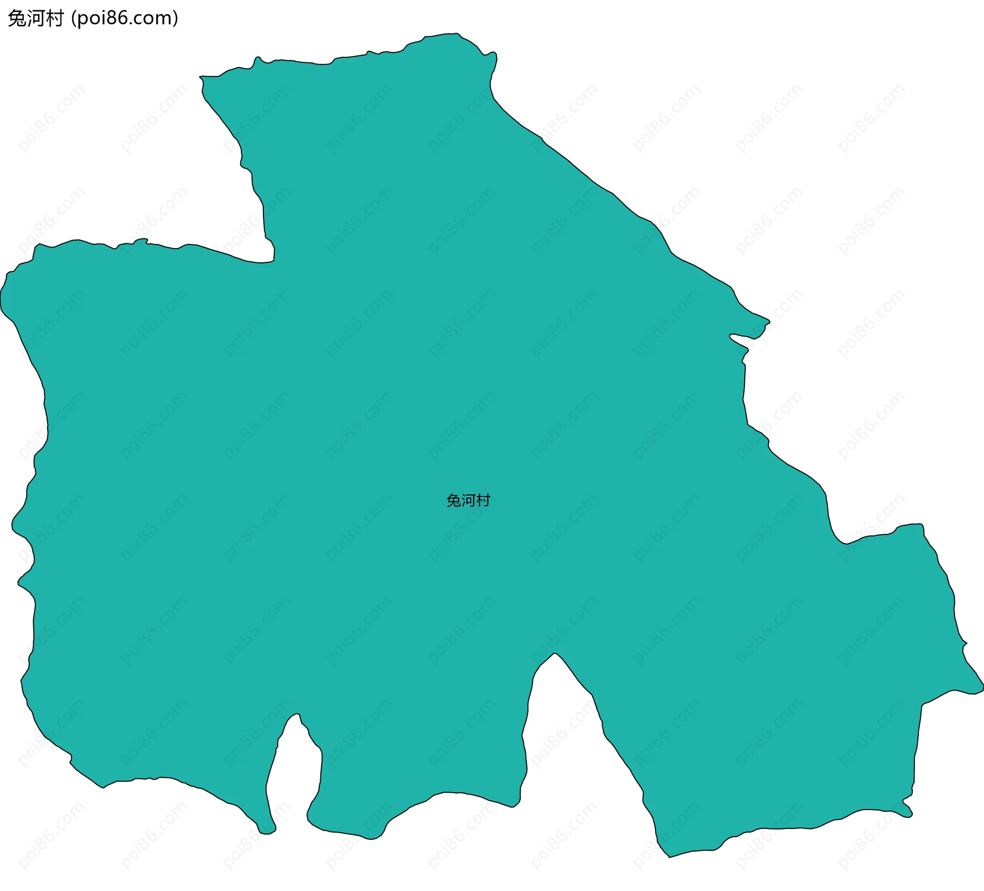 兔河村边界地图