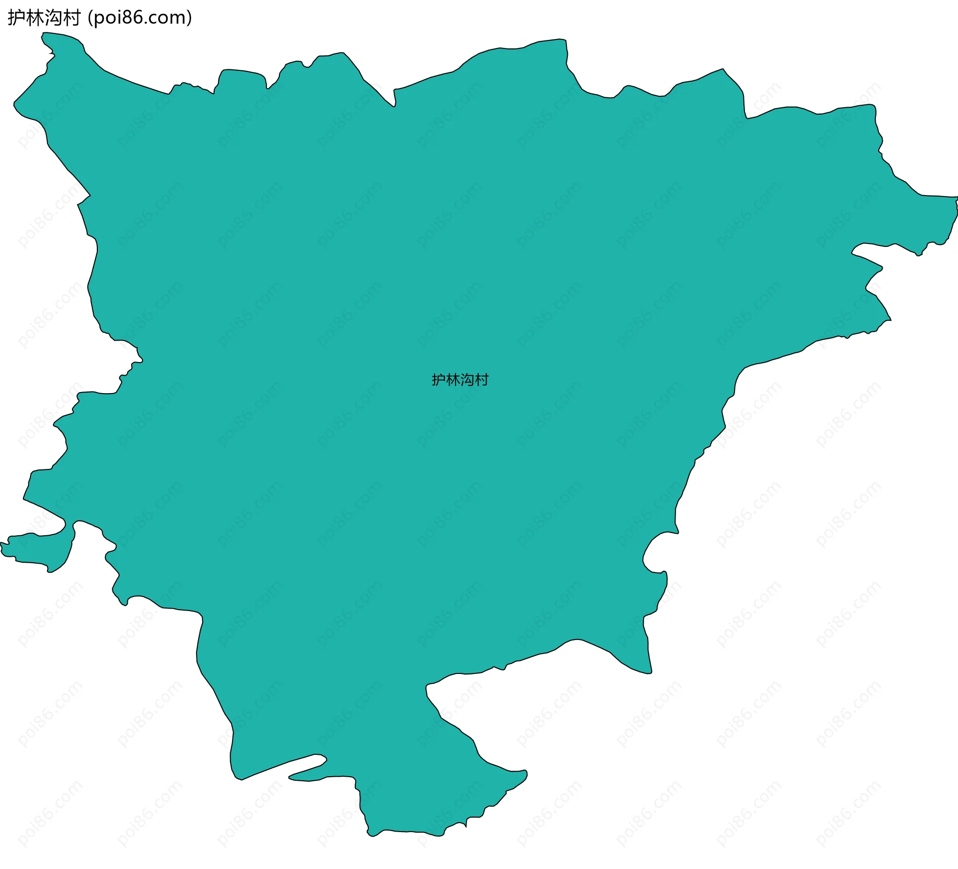 护林沟村边界地图