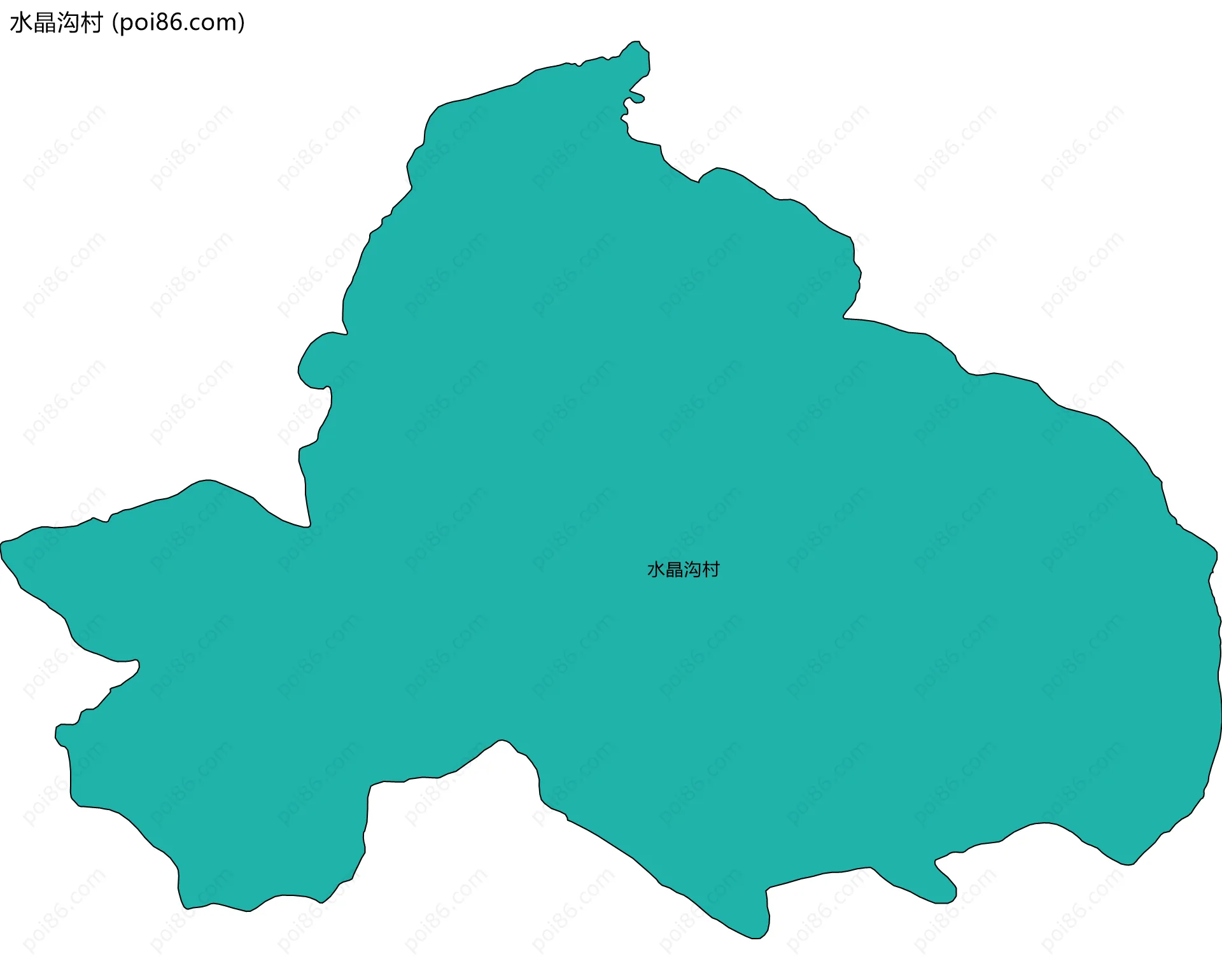 水晶沟村边界地图
