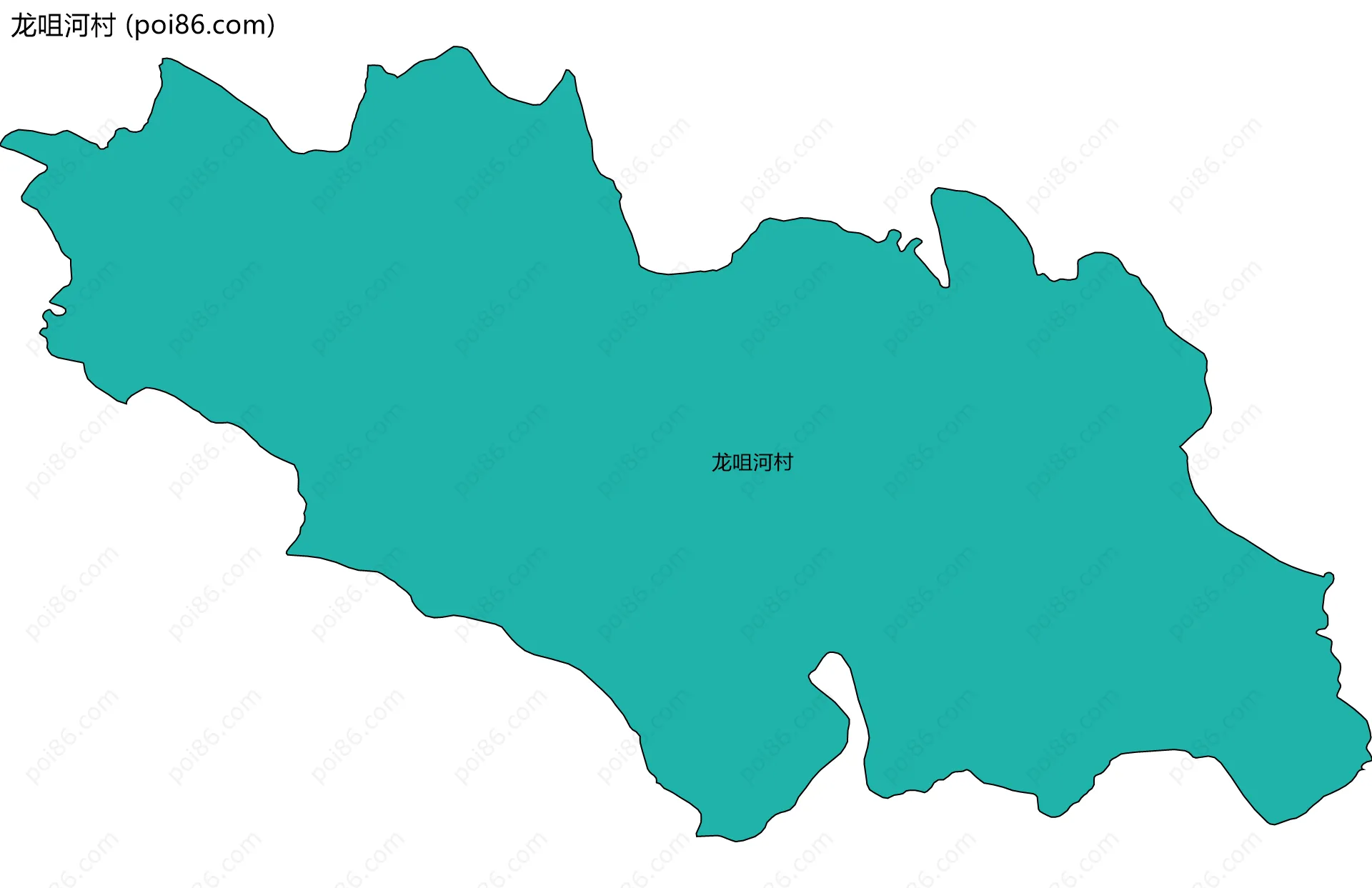 龙咀河村边界地图