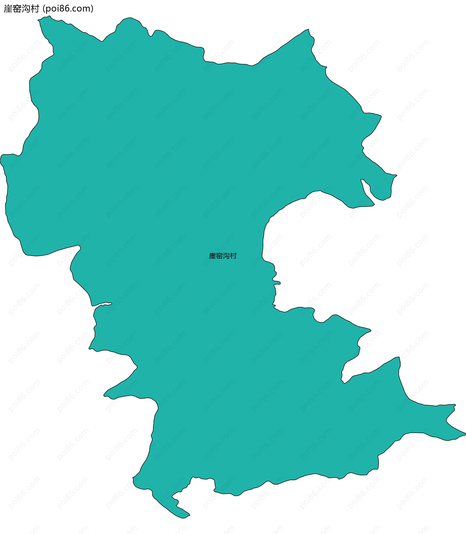 崖窑沟村边界地图