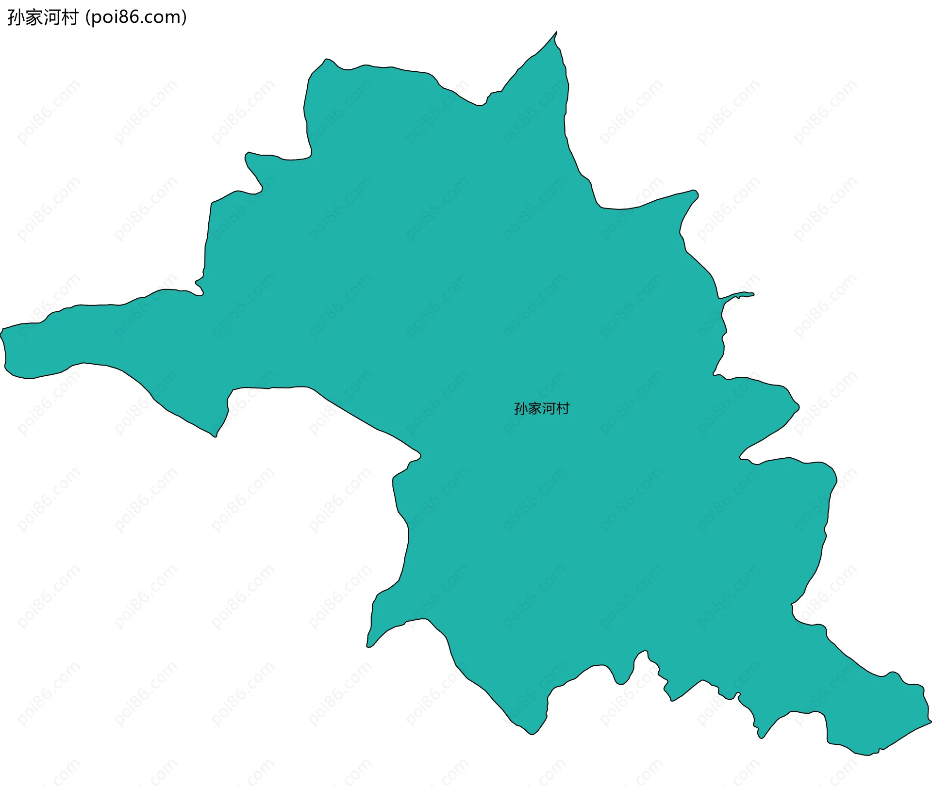 孙家河村边界地图