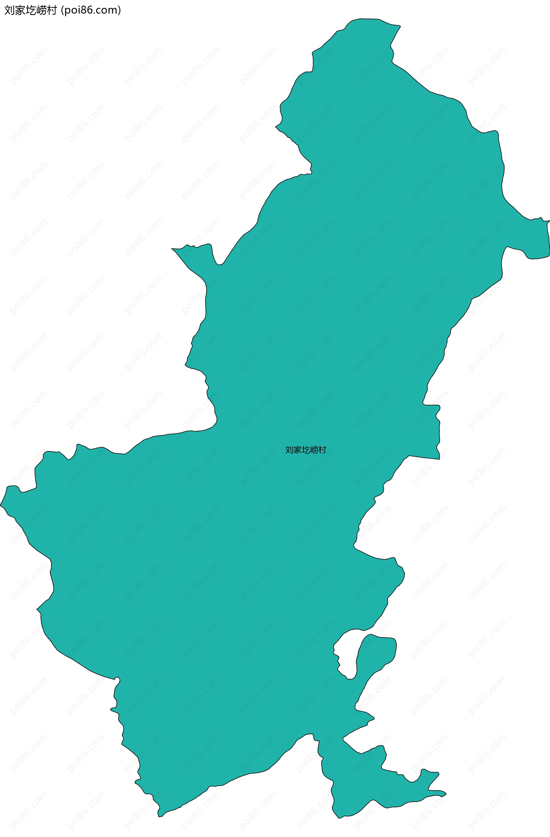 刘家圪崂村边界地图