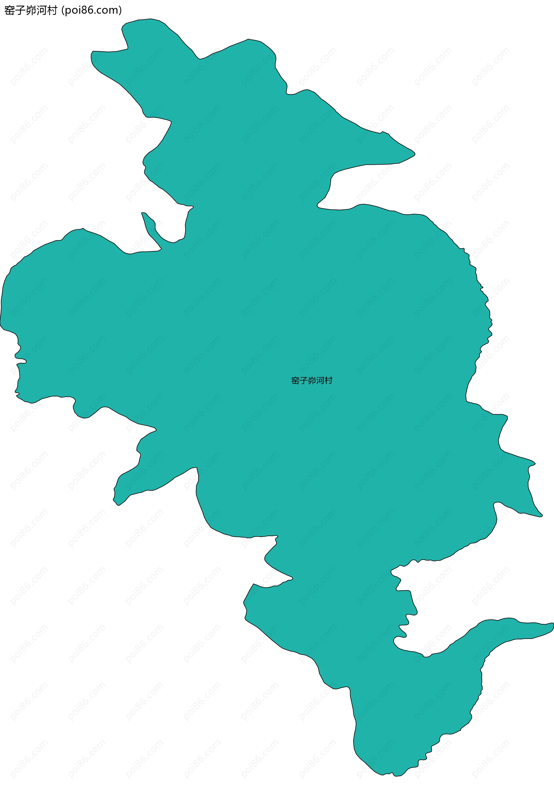 窑子峁河村边界地图