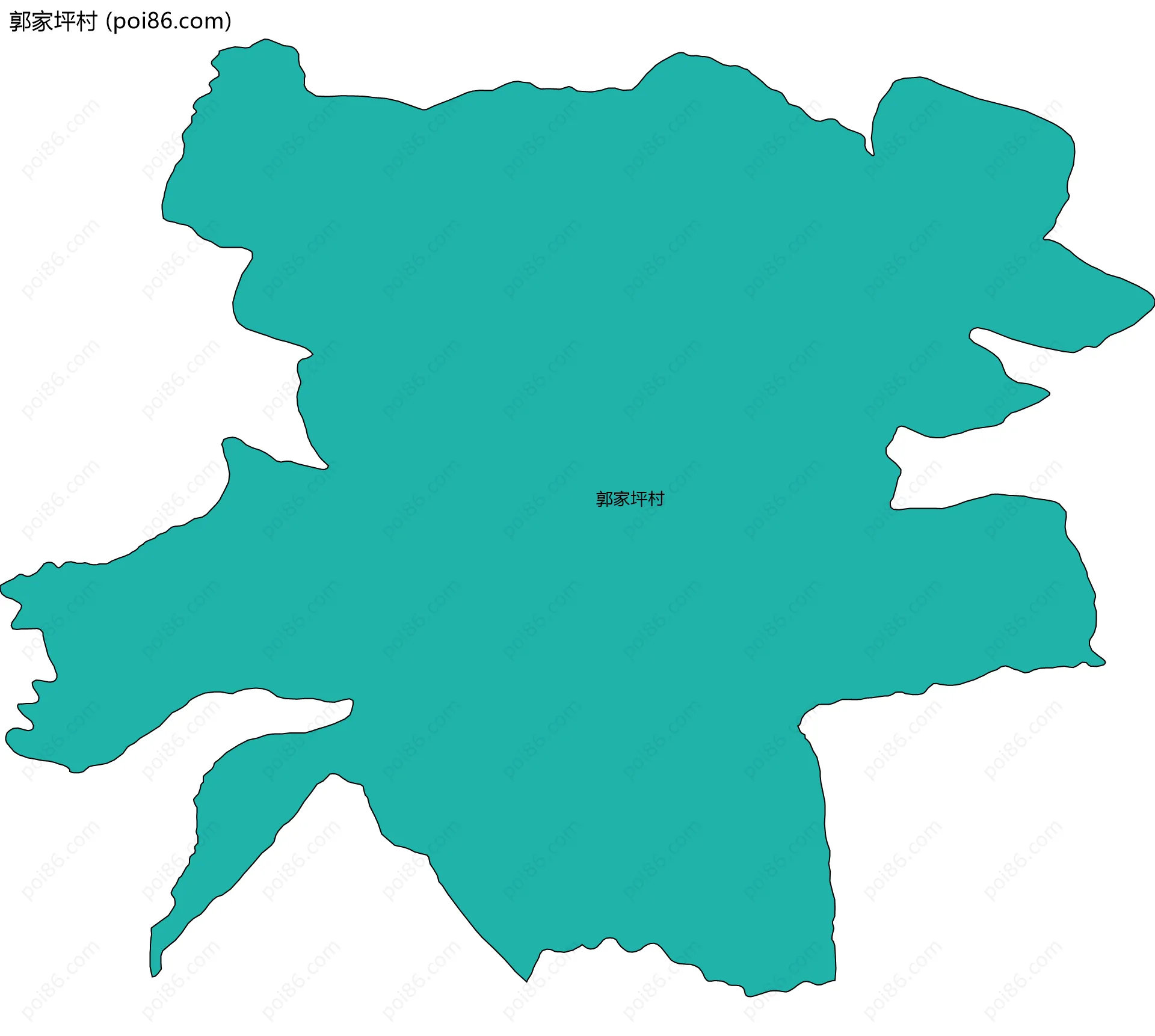 郭家坪村边界地图