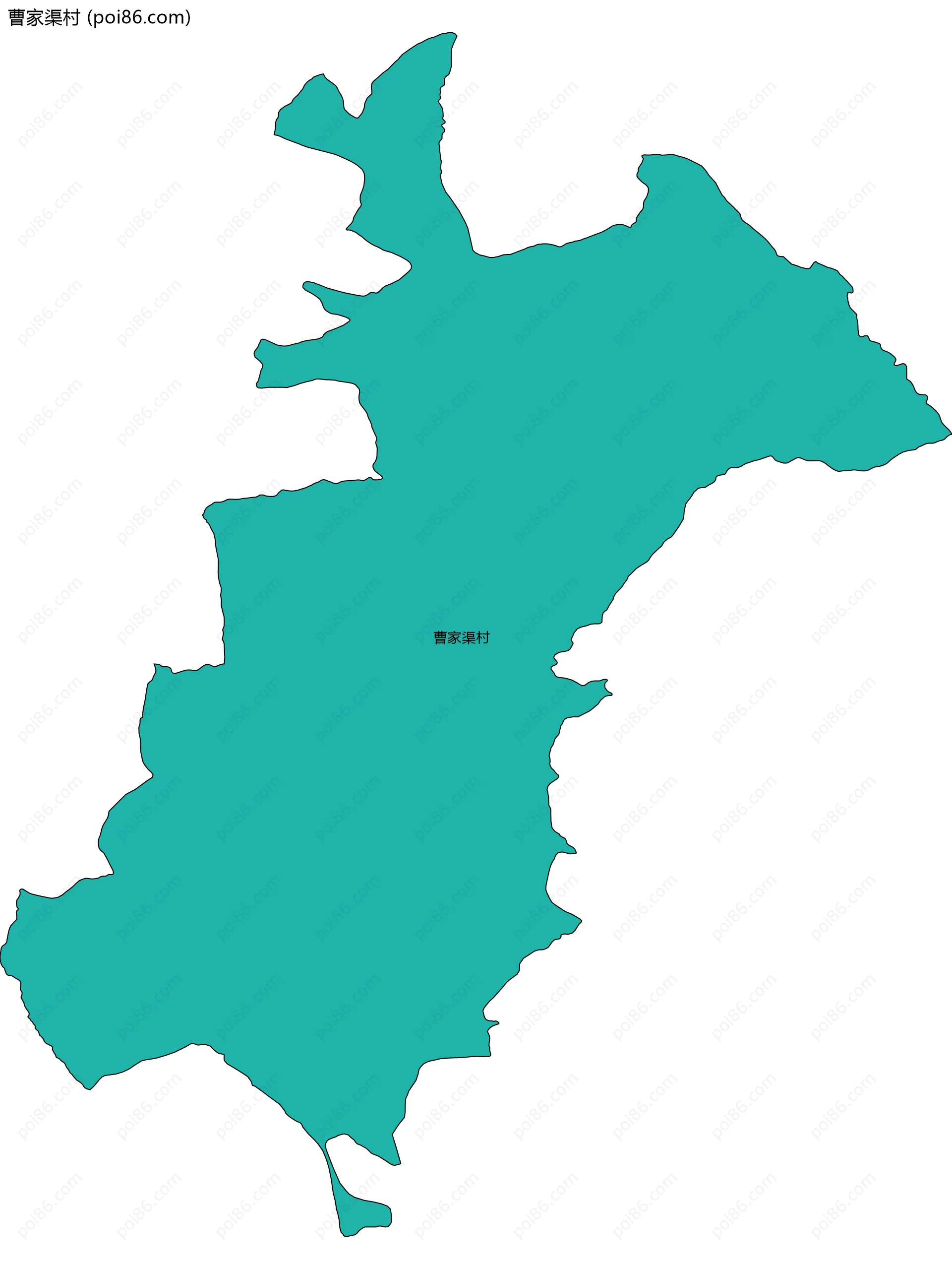 曹家渠村边界地图