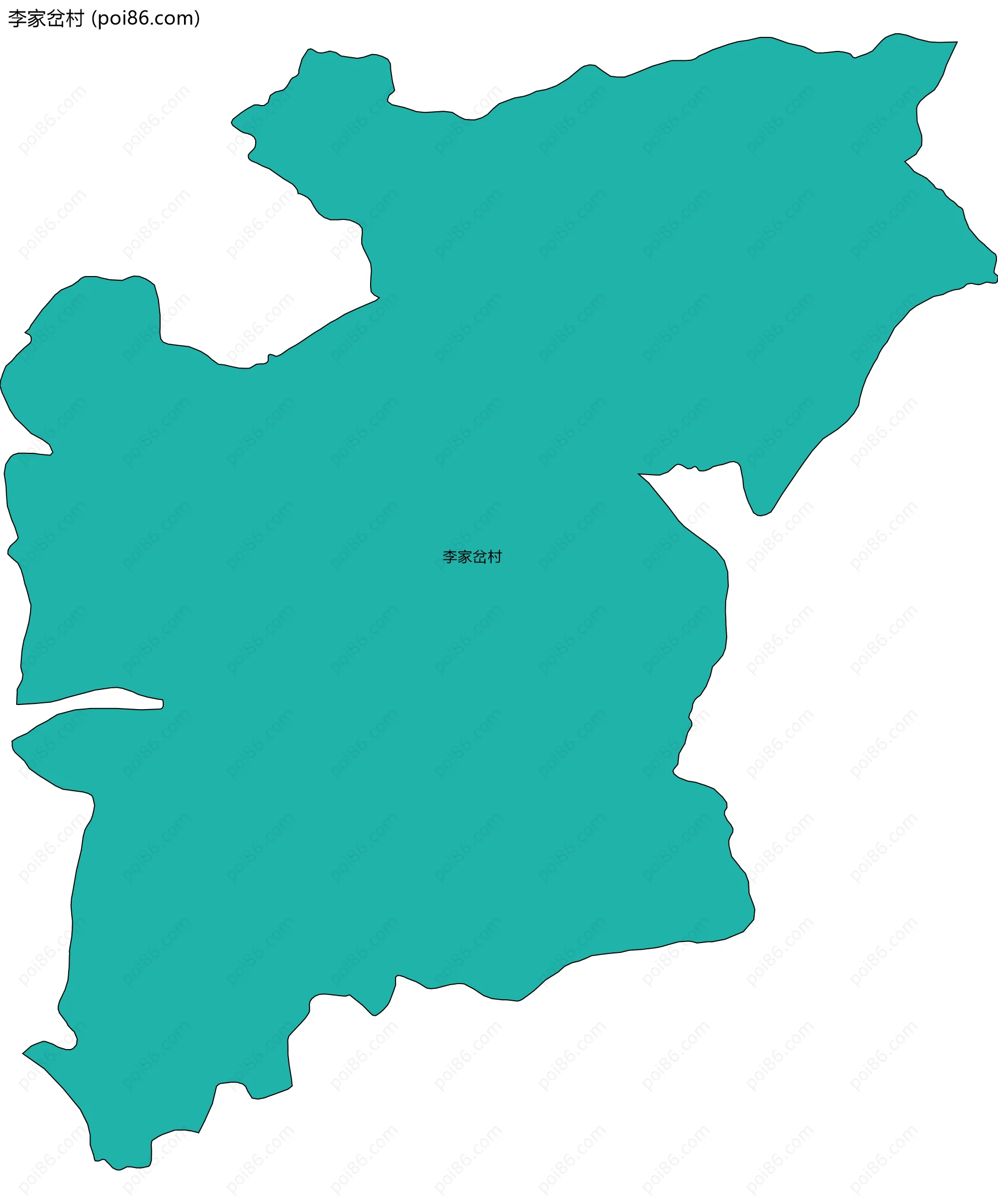 李家岔村边界地图