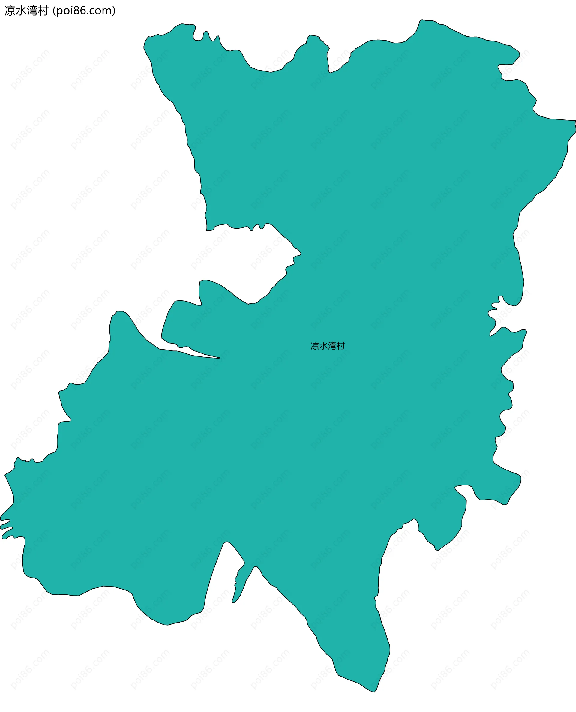 凉水湾村边界地图