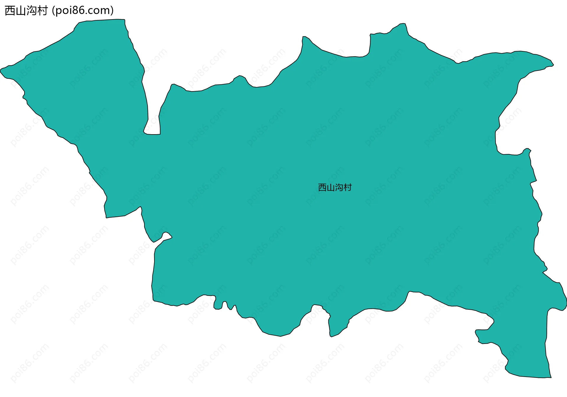 西山沟村边界地图