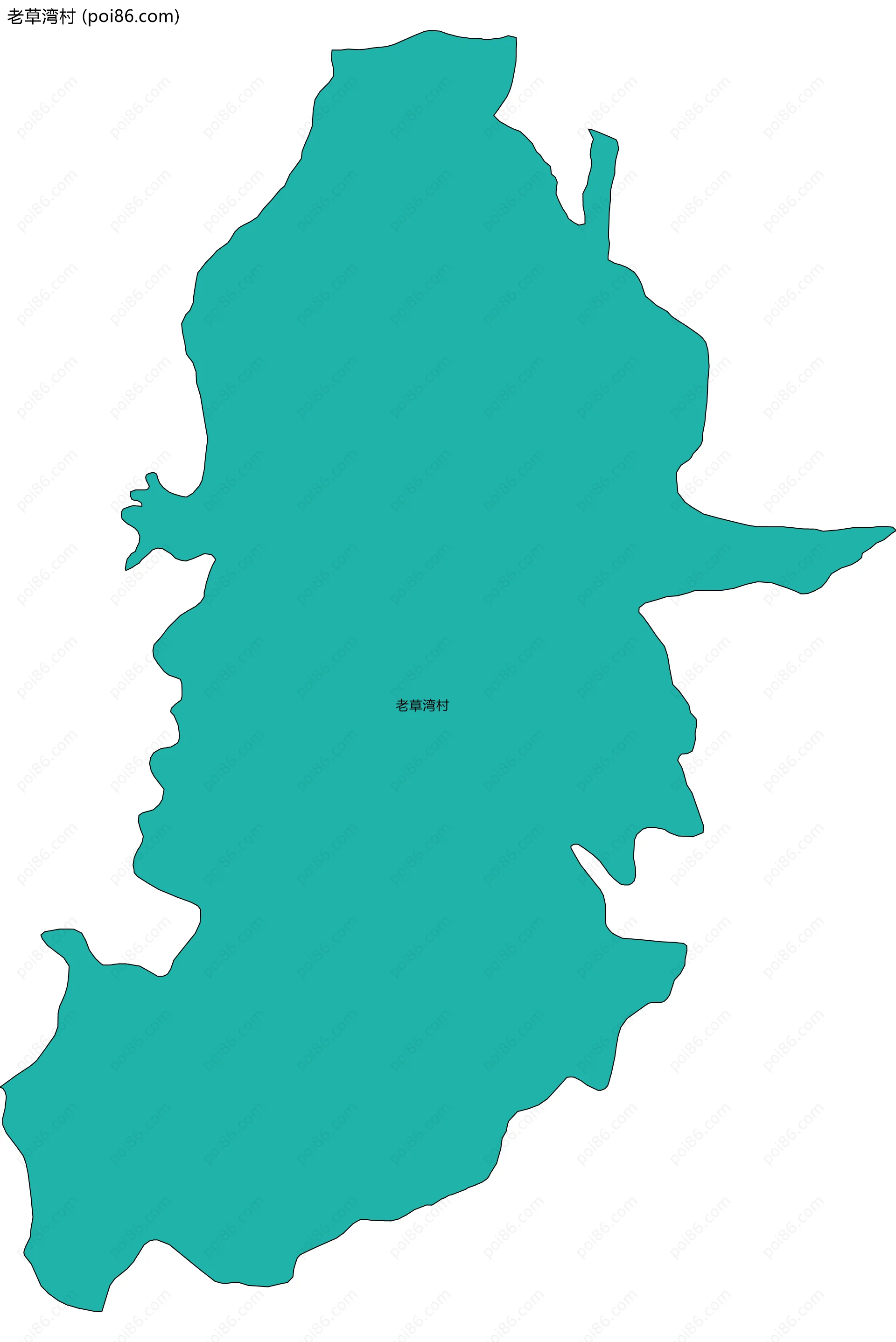 老草湾村边界地图