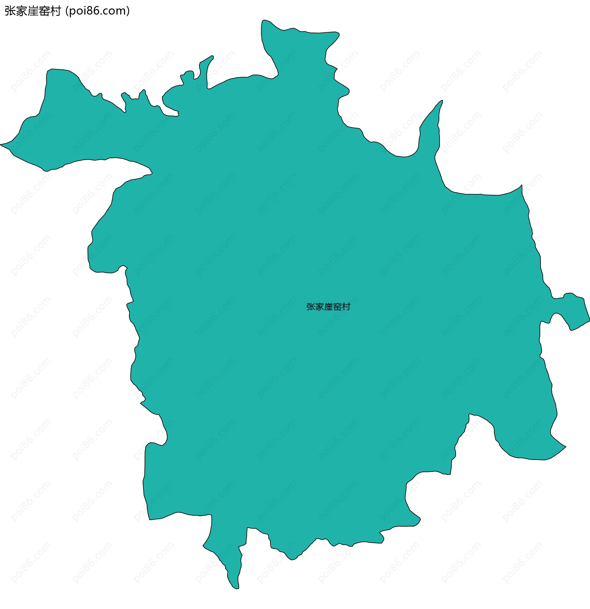 张家崖窑村边界地图