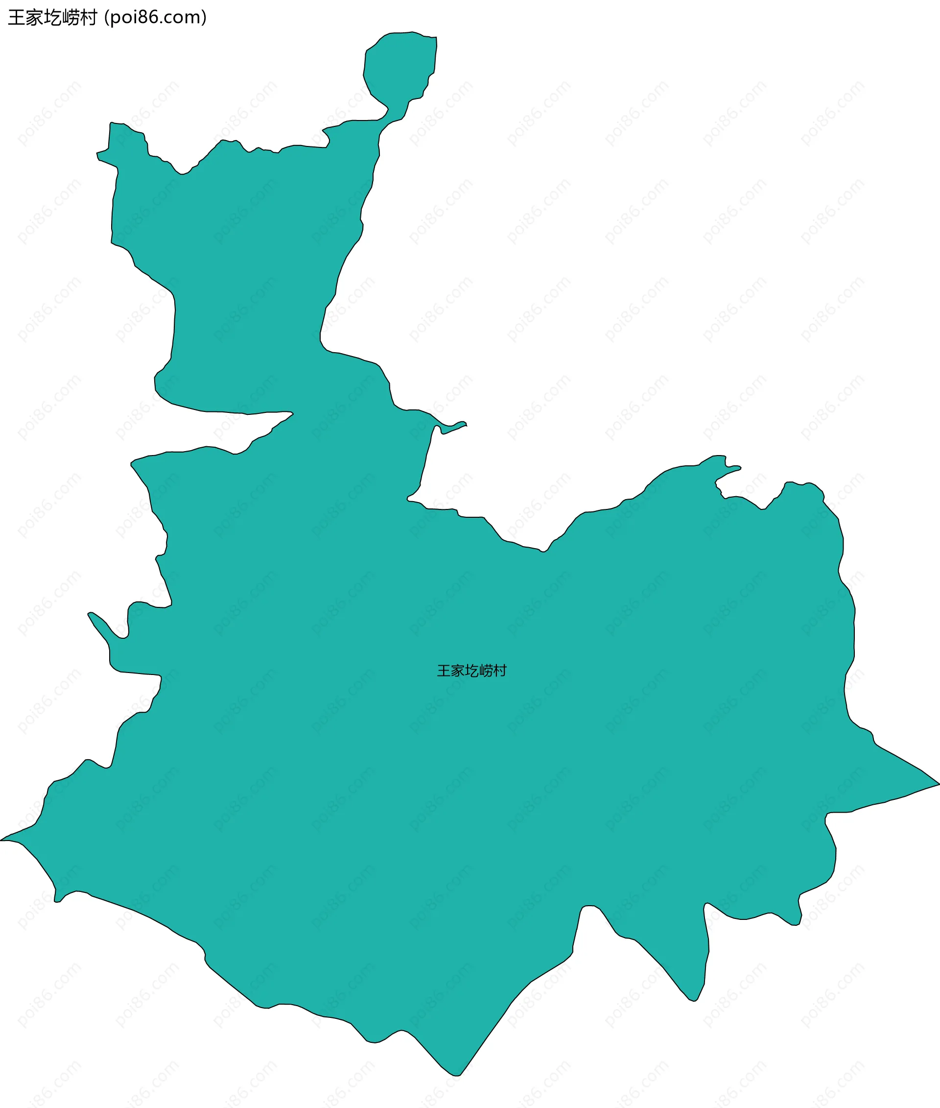 王家圪崂村边界地图