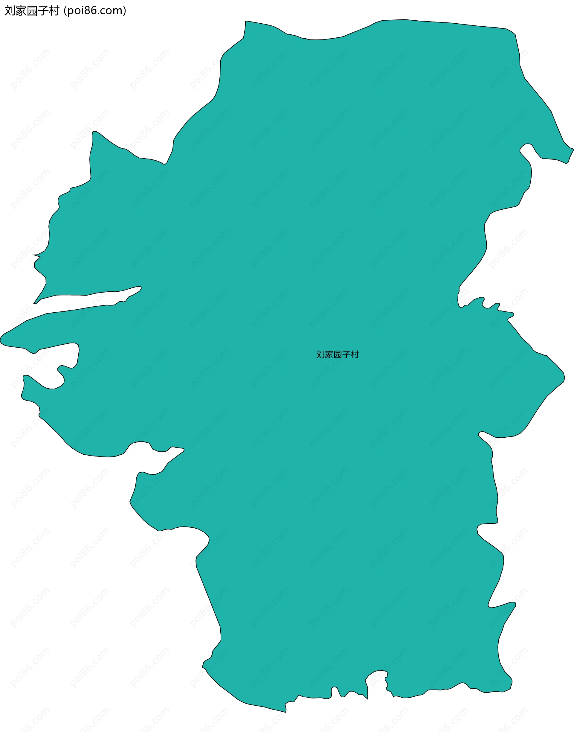 刘家园子村边界地图