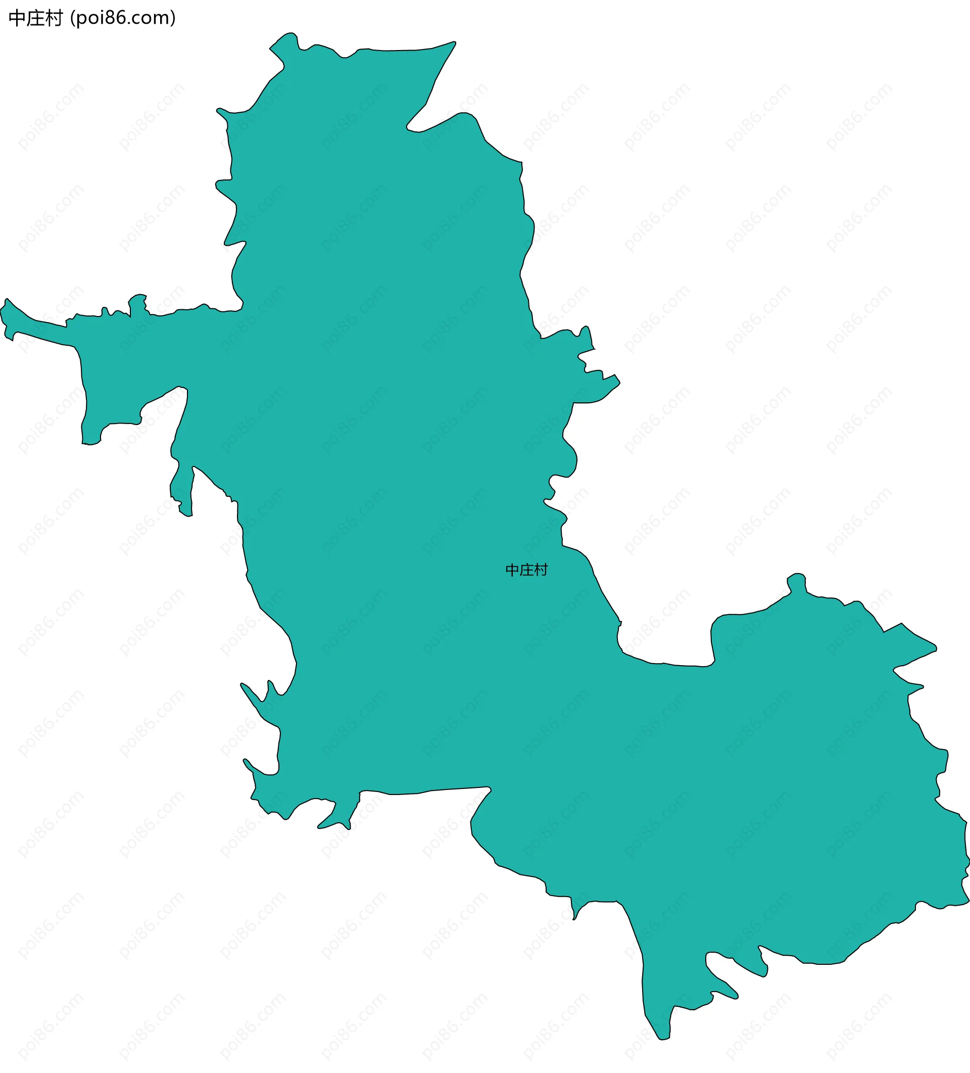 中庄村边界地图