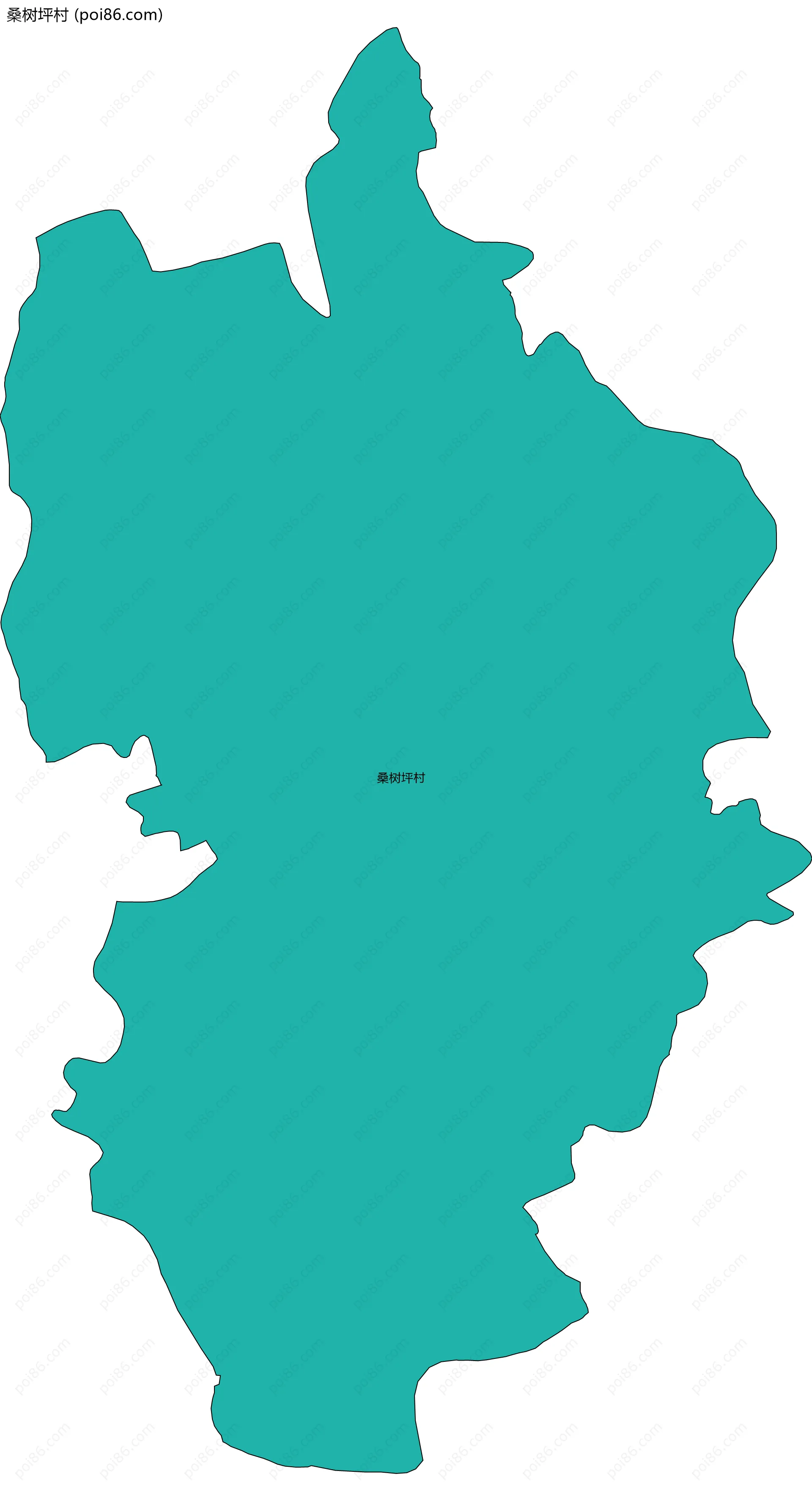 桑树坪村边界地图