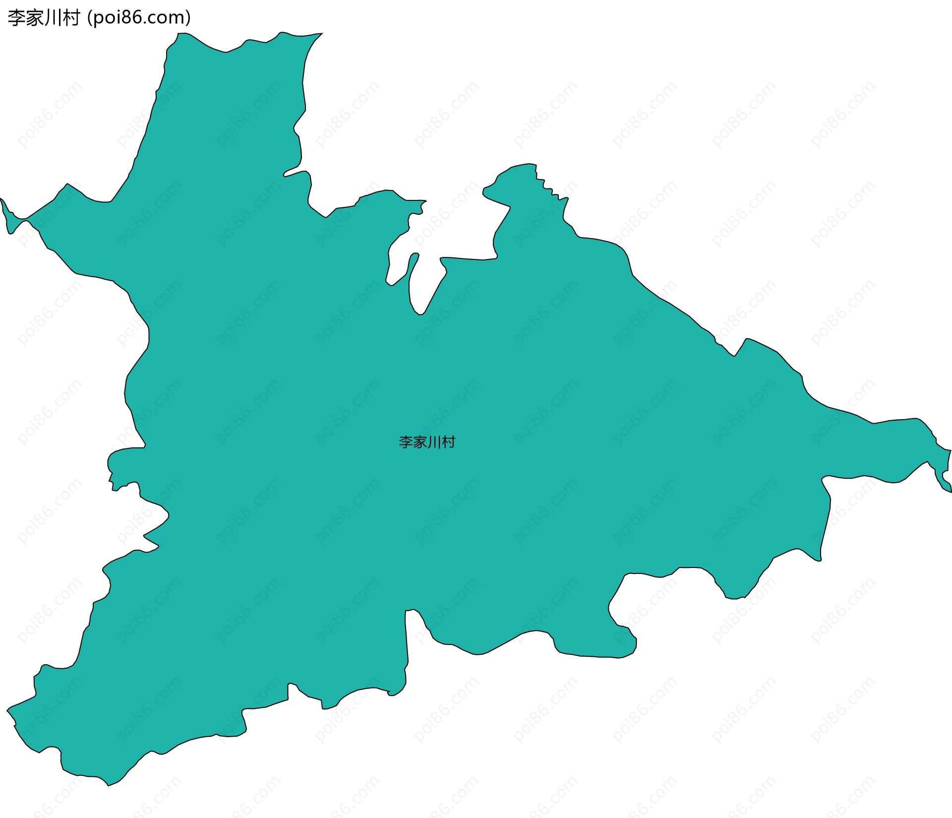 李家川村边界地图