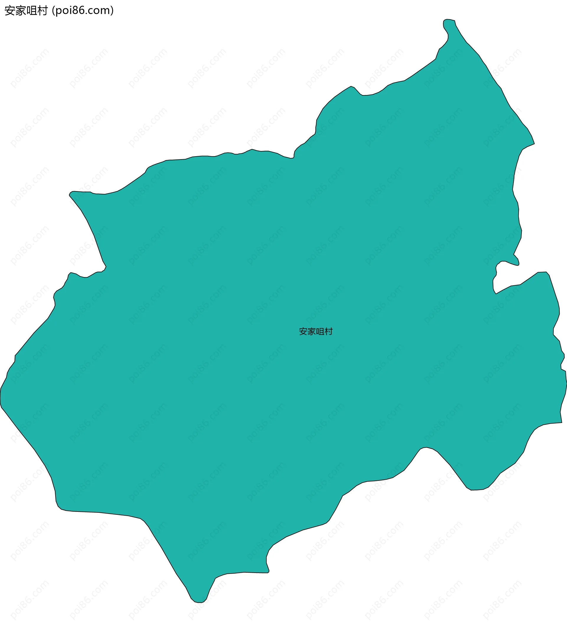 安家咀村边界地图