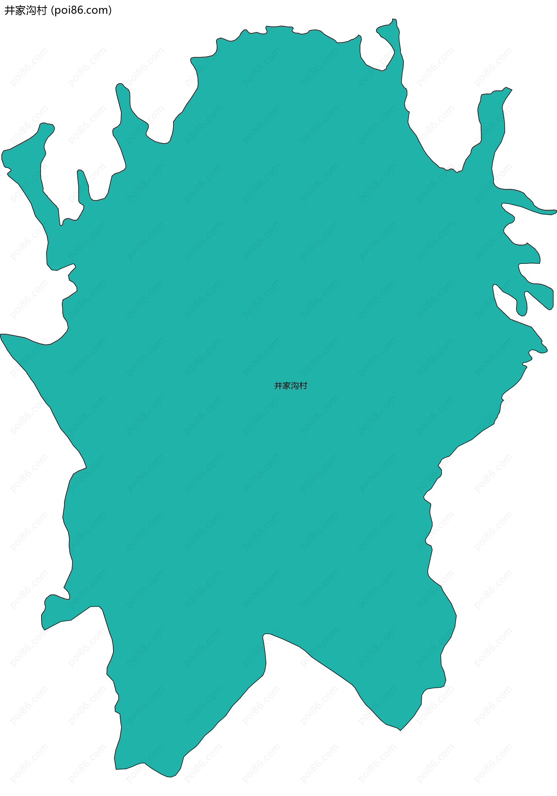 井家沟村边界地图