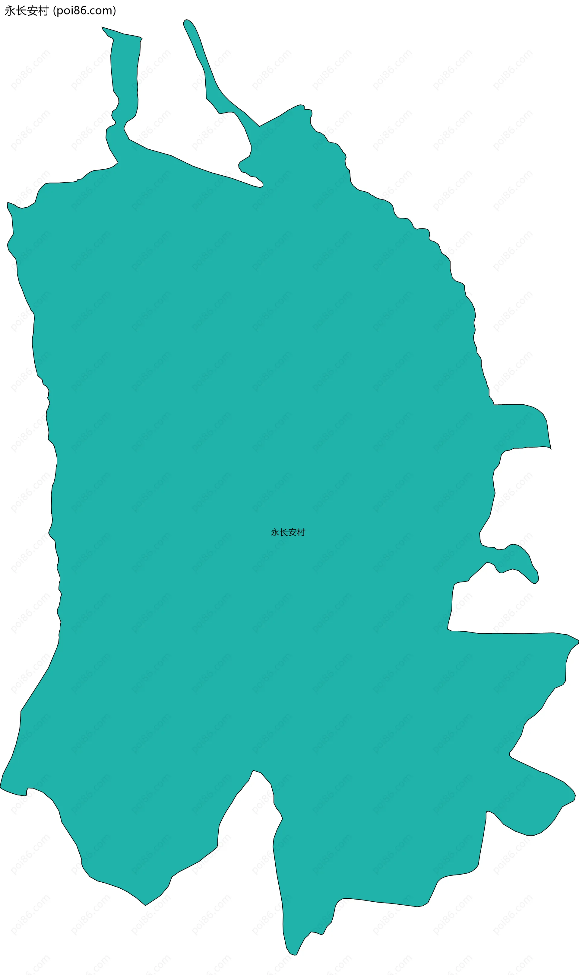 永长安村边界地图