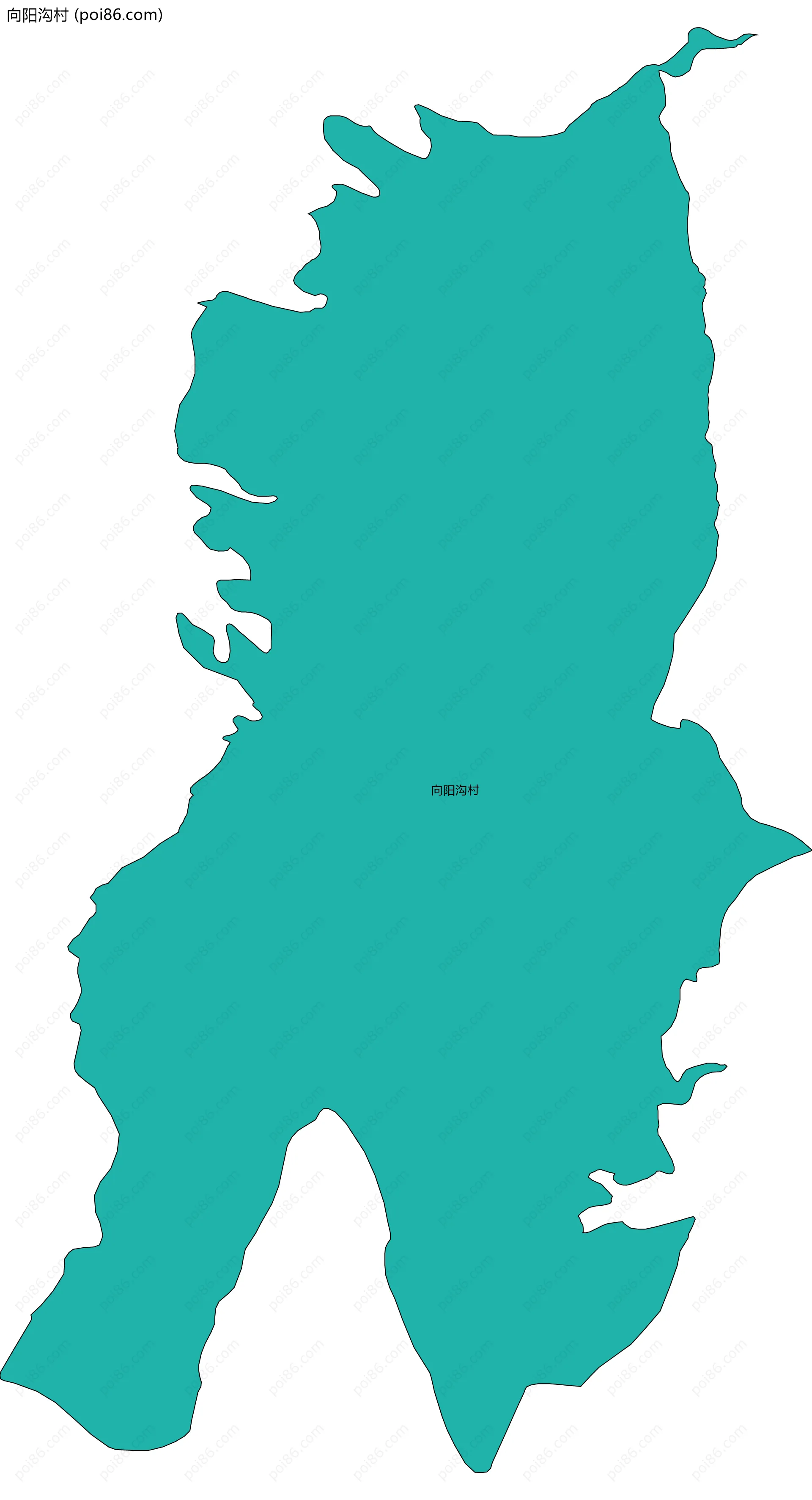 向阳沟村边界地图