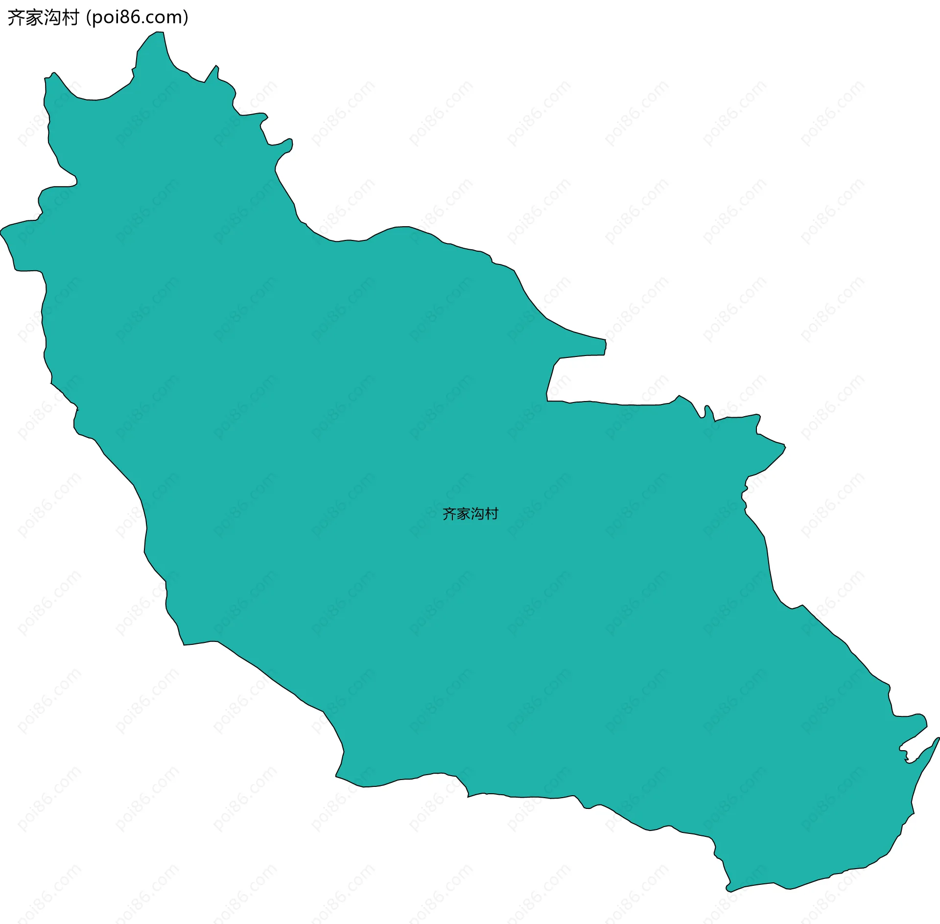 齐家沟村边界地图