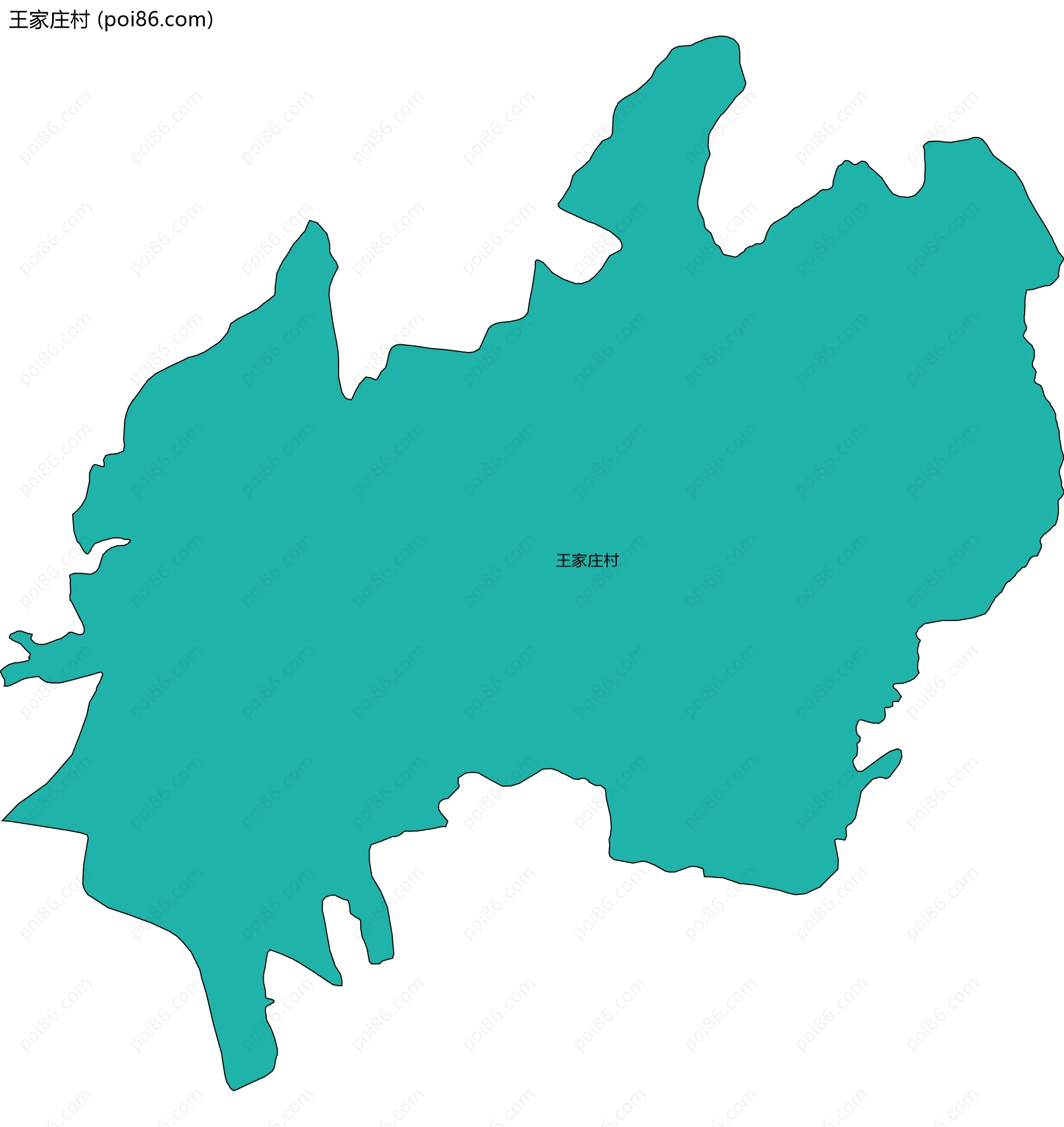 王家庄村边界地图