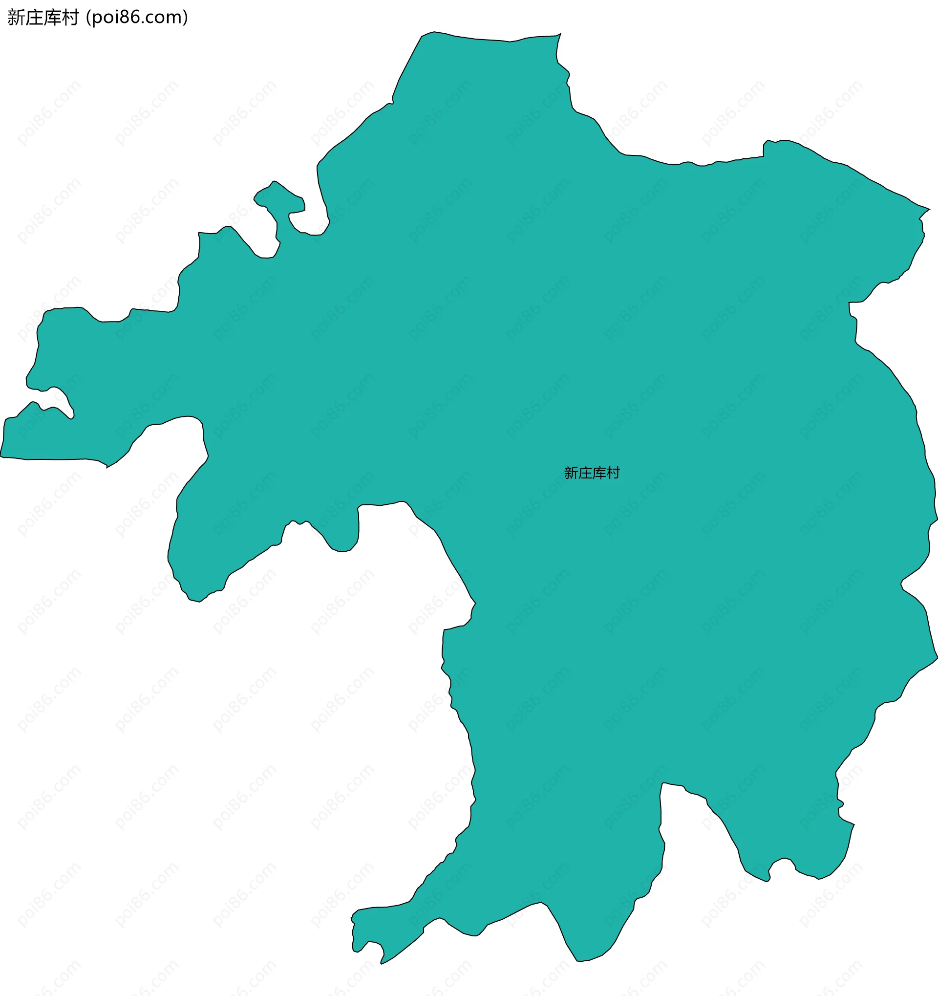 新庄库村边界地图