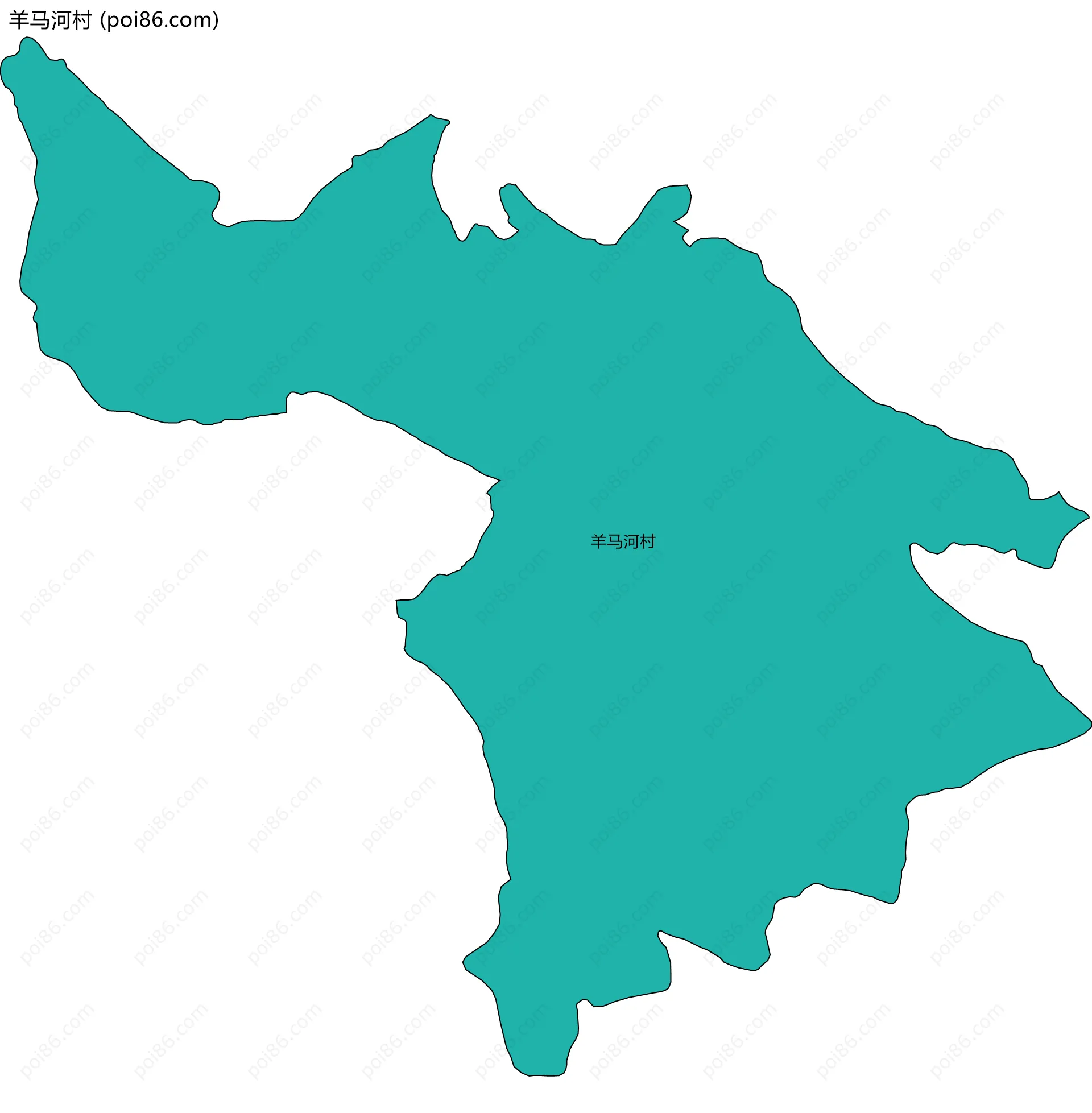 羊马河村边界地图