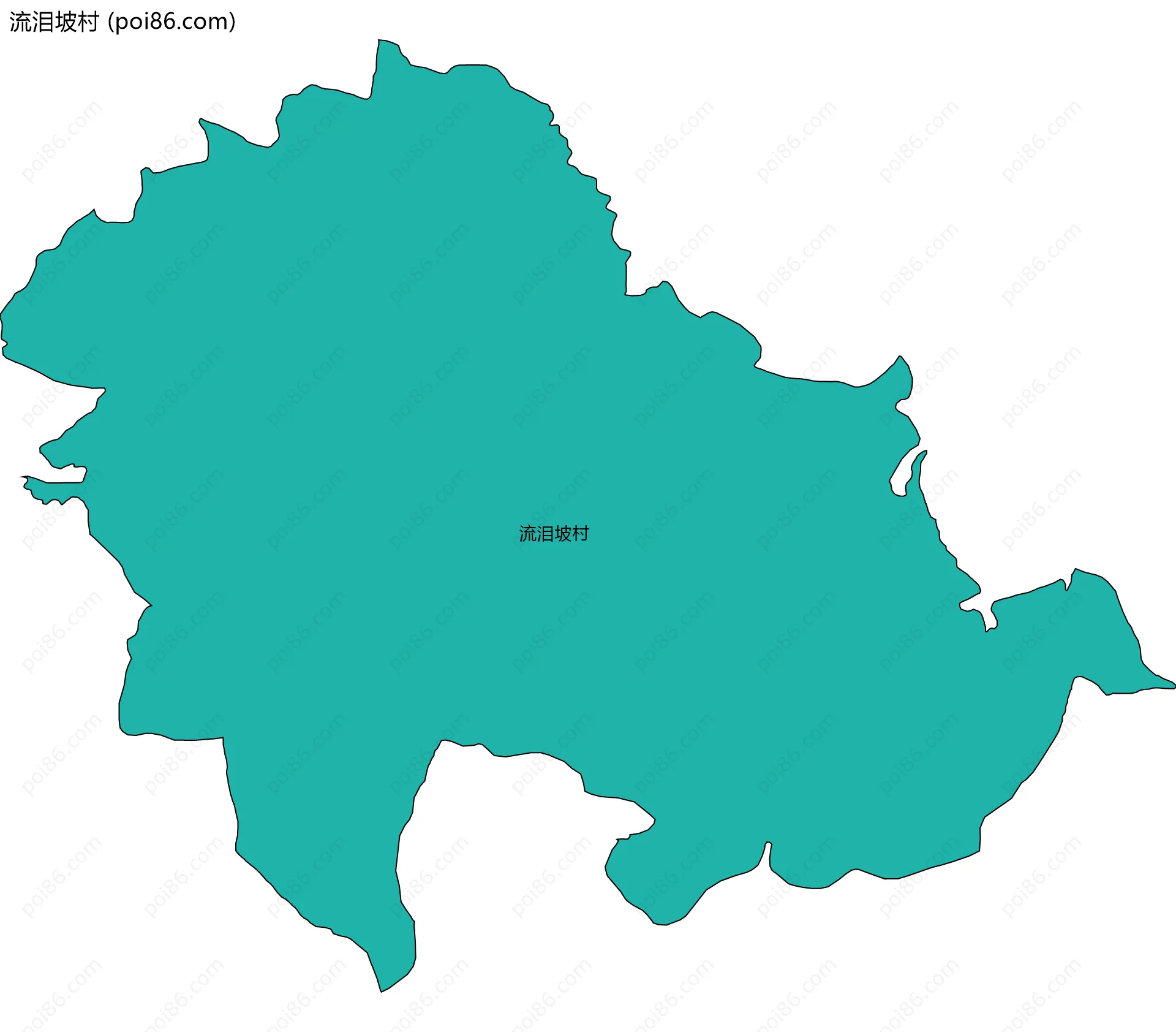 流泪坡村边界地图