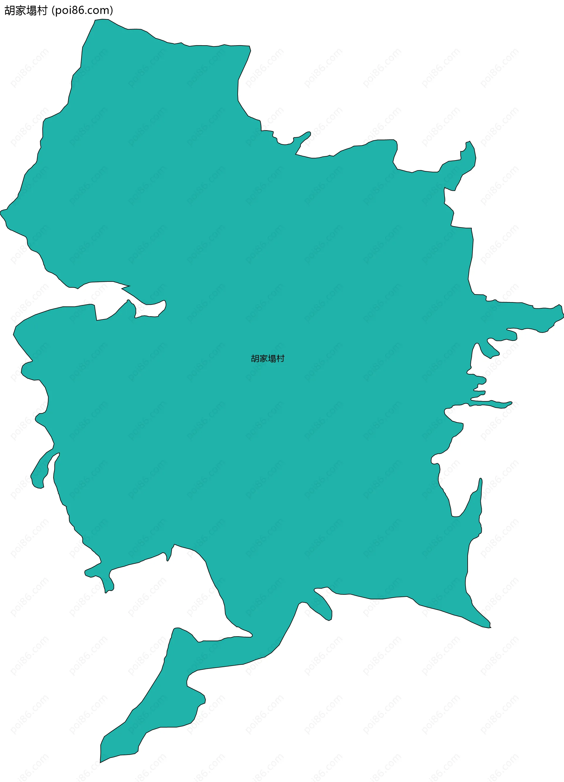 胡家塌村边界地图