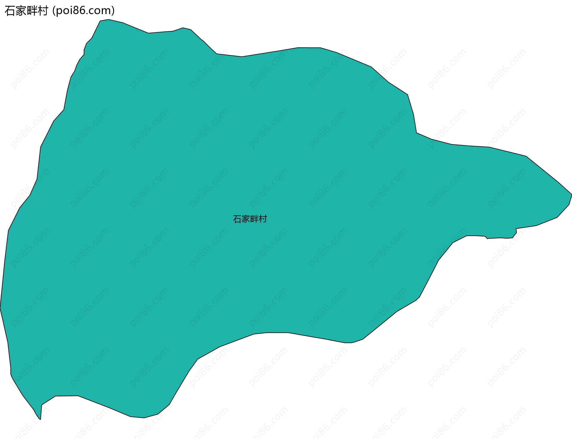 石家畔村边界地图