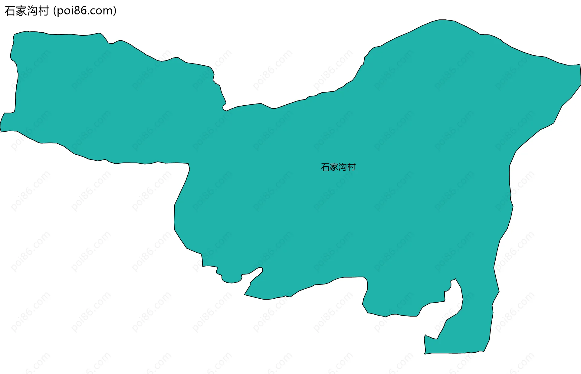 石家沟村边界地图