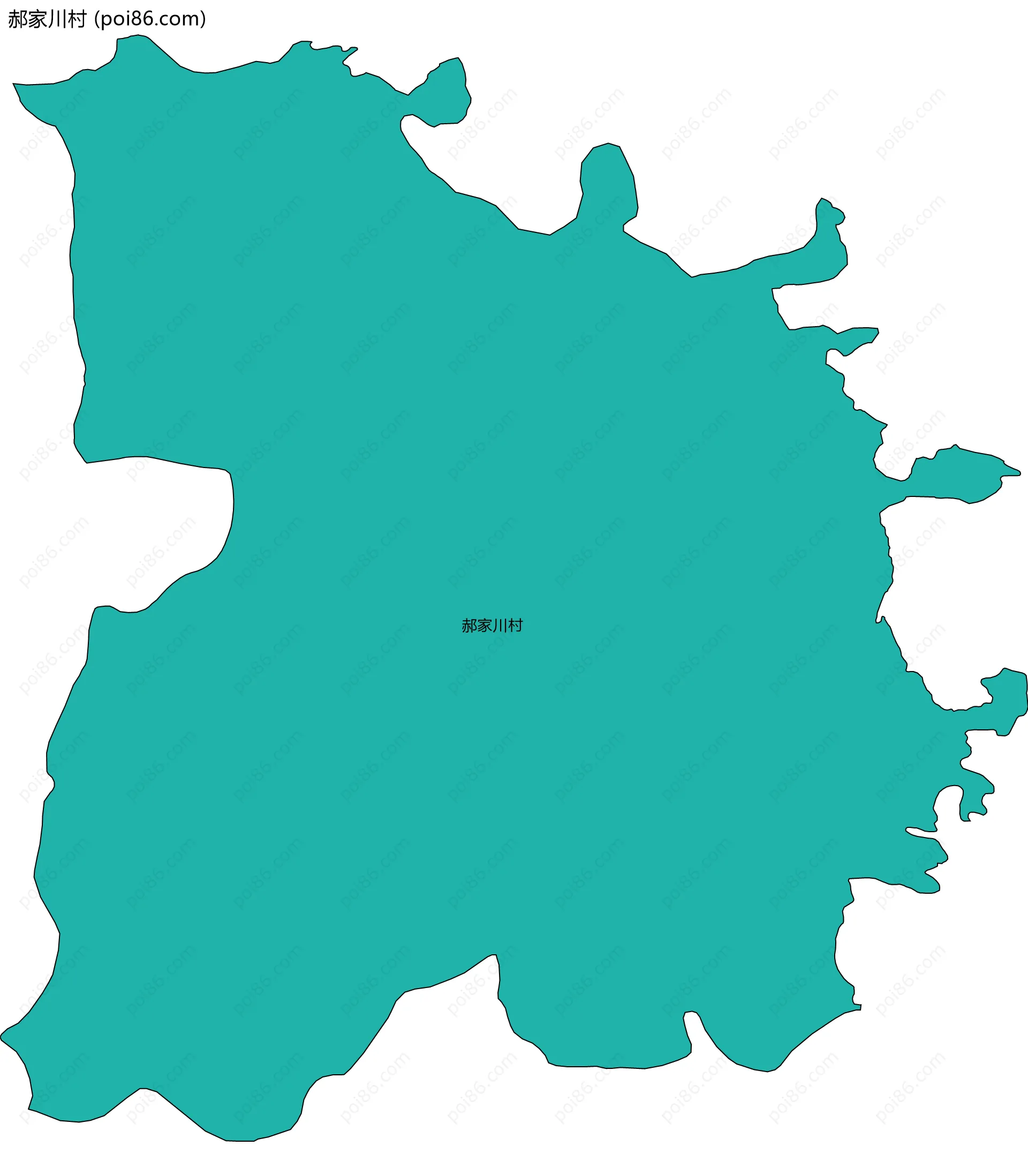 郝家川村边界地图