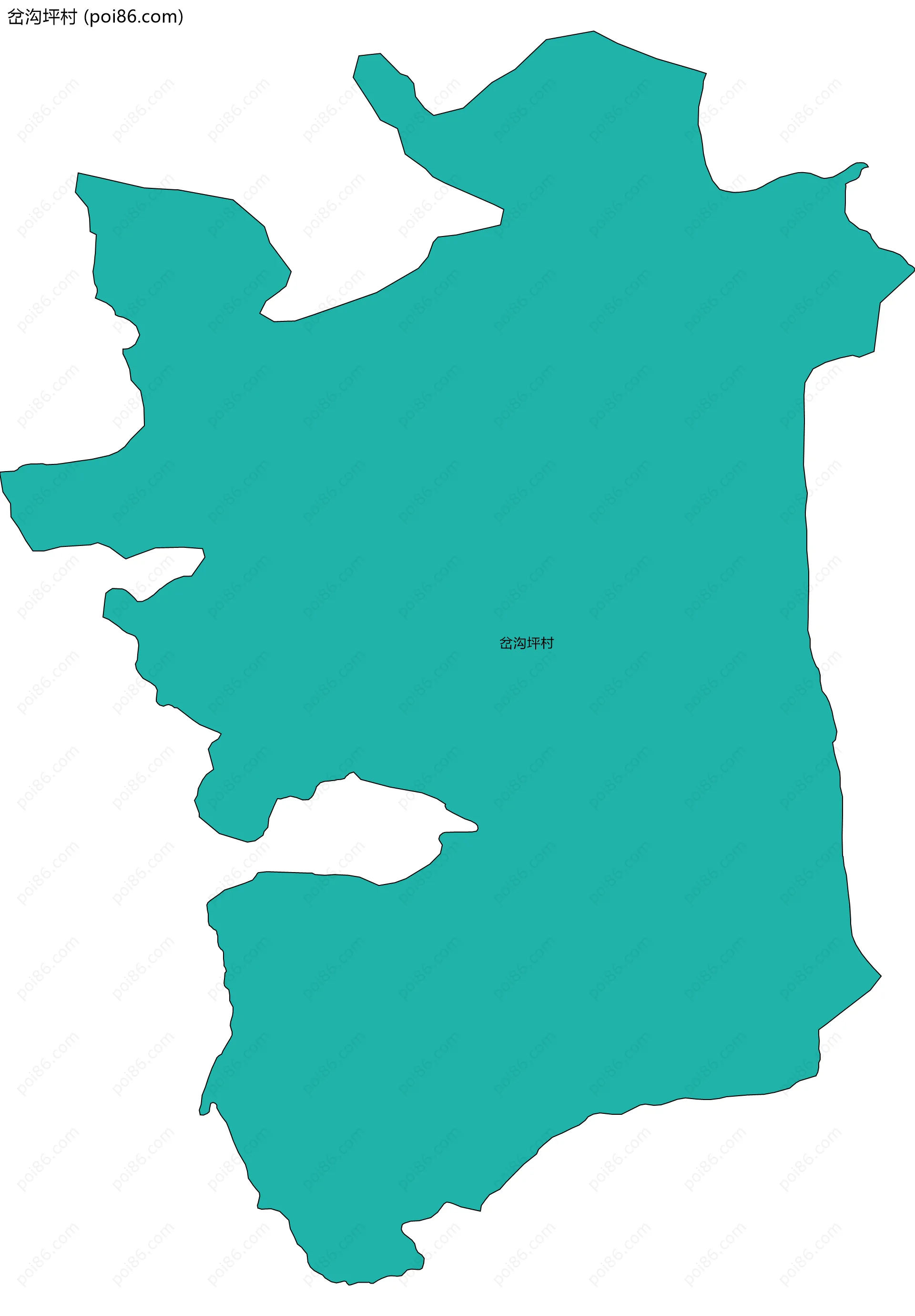 岔沟坪村边界地图