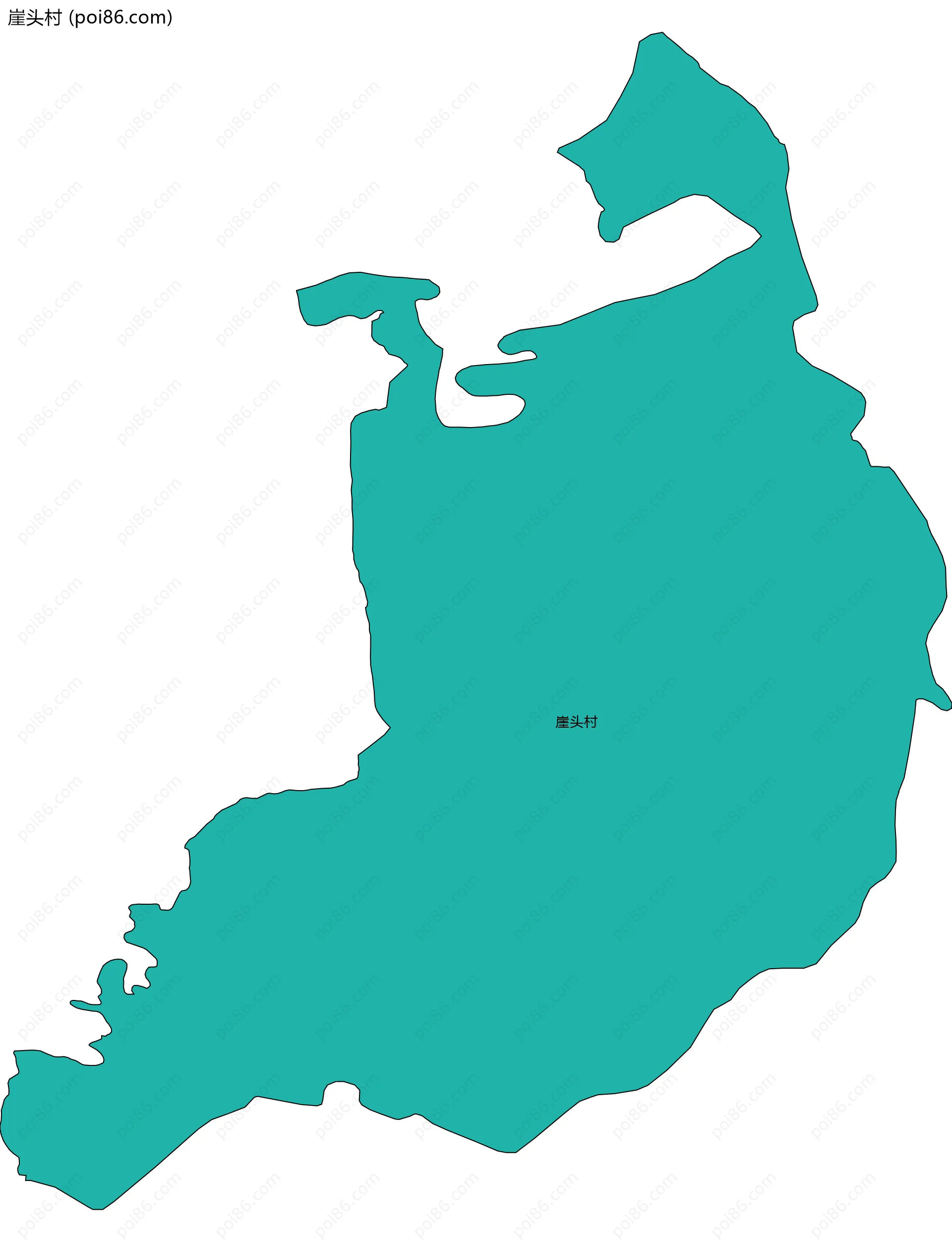 崖头村边界地图