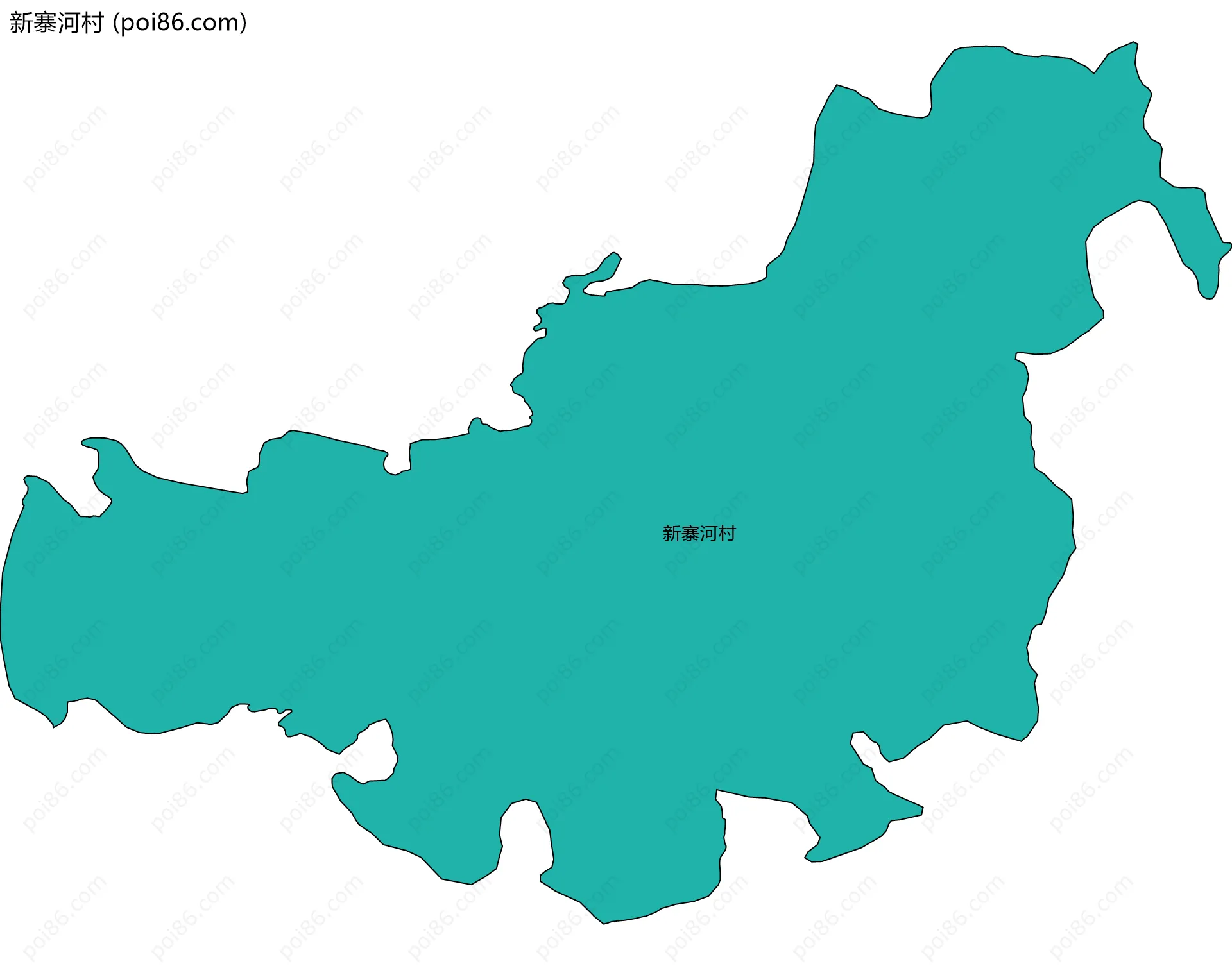 新寨河村边界地图