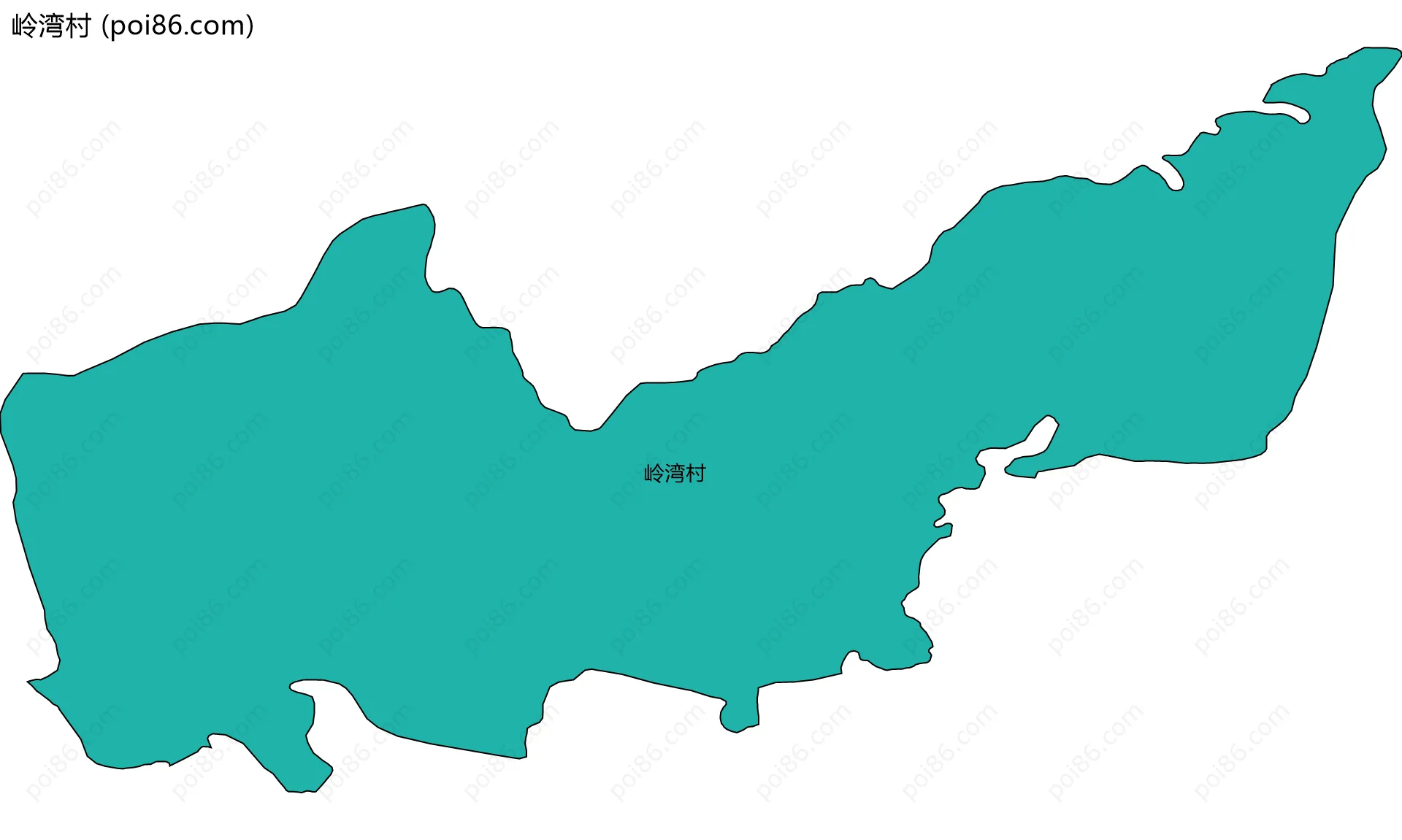 岭湾村边界地图