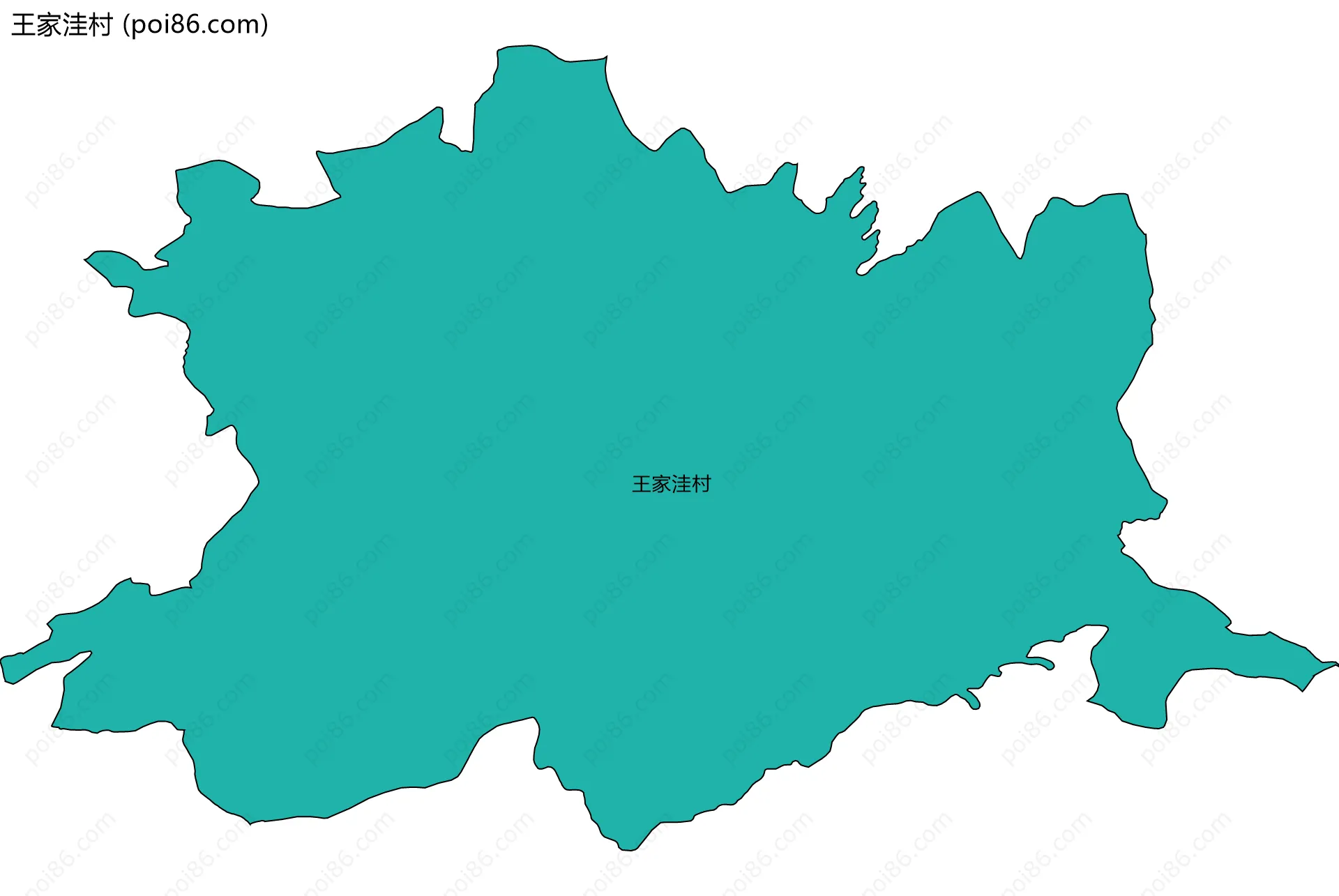 王家洼村边界地图