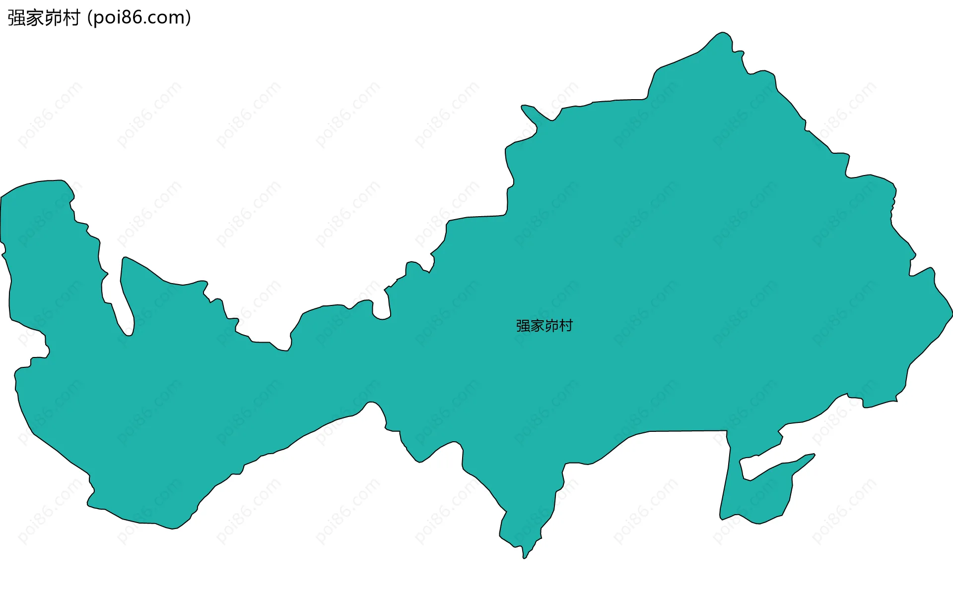 强家峁村边界地图