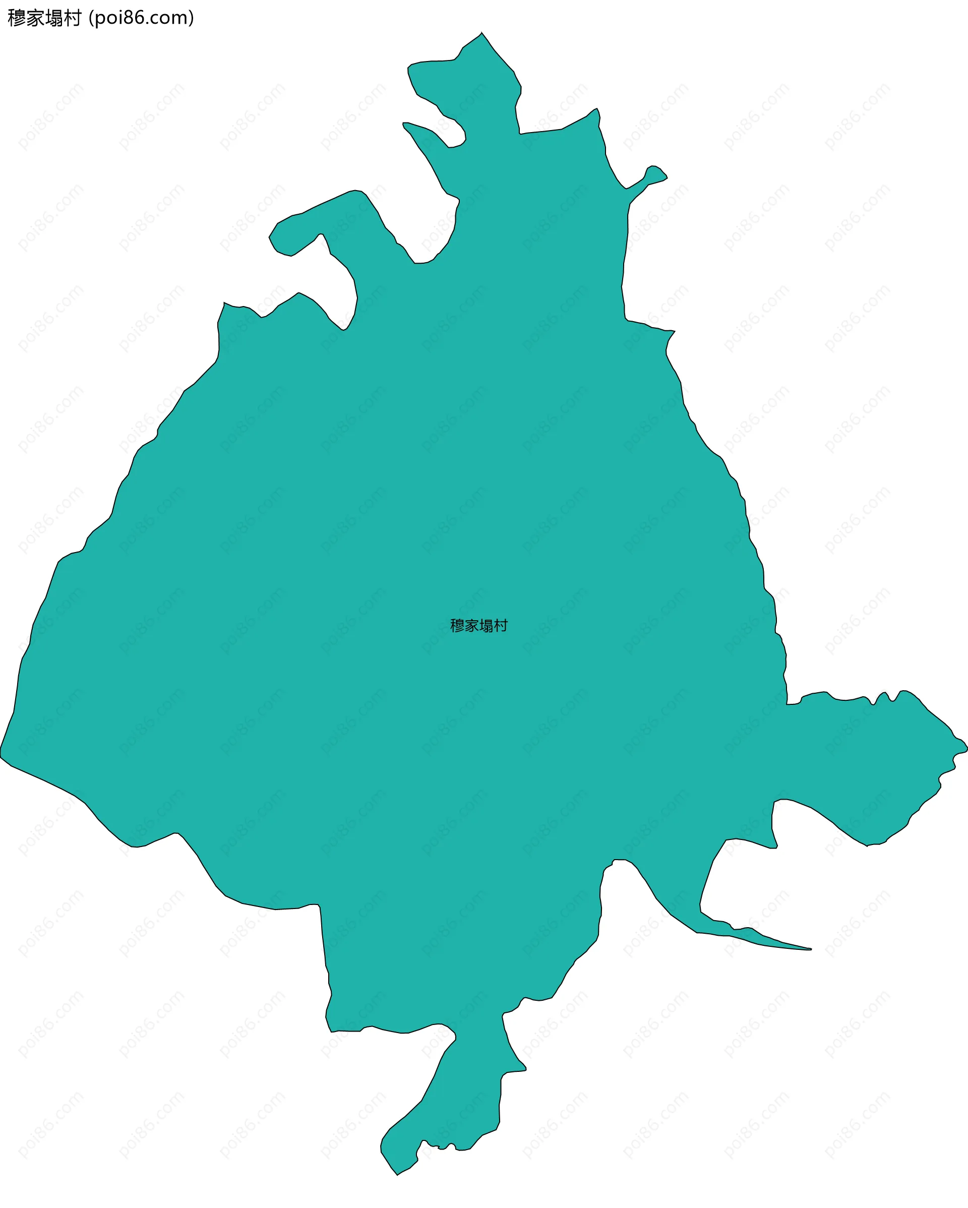 穆家塌村边界地图